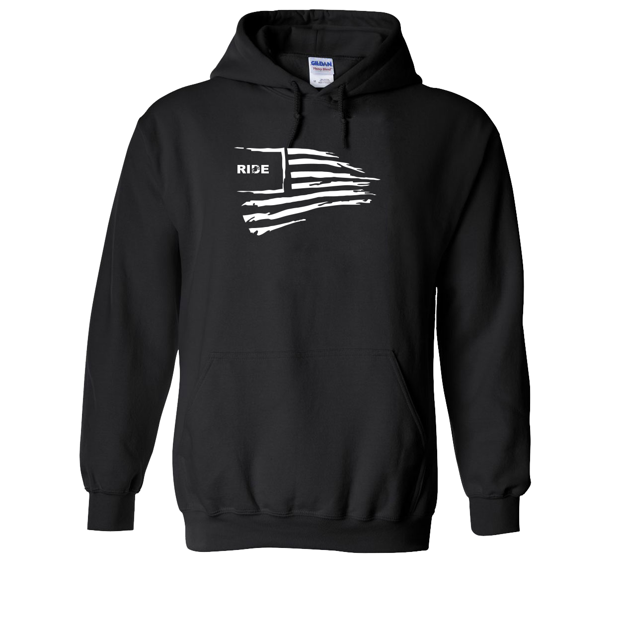 Ride Moto Logo Classic USA Flag Sweatshirt Black