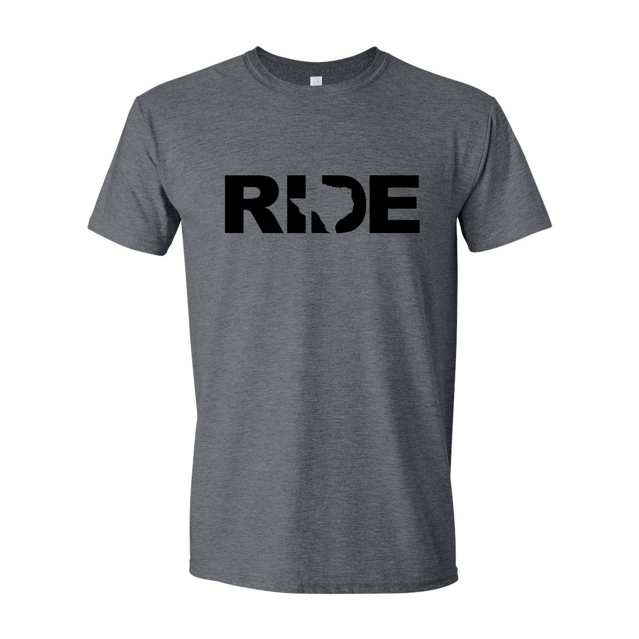 Ride Texas Classic T-Shirt Dark Heather Gray (Black Logo)