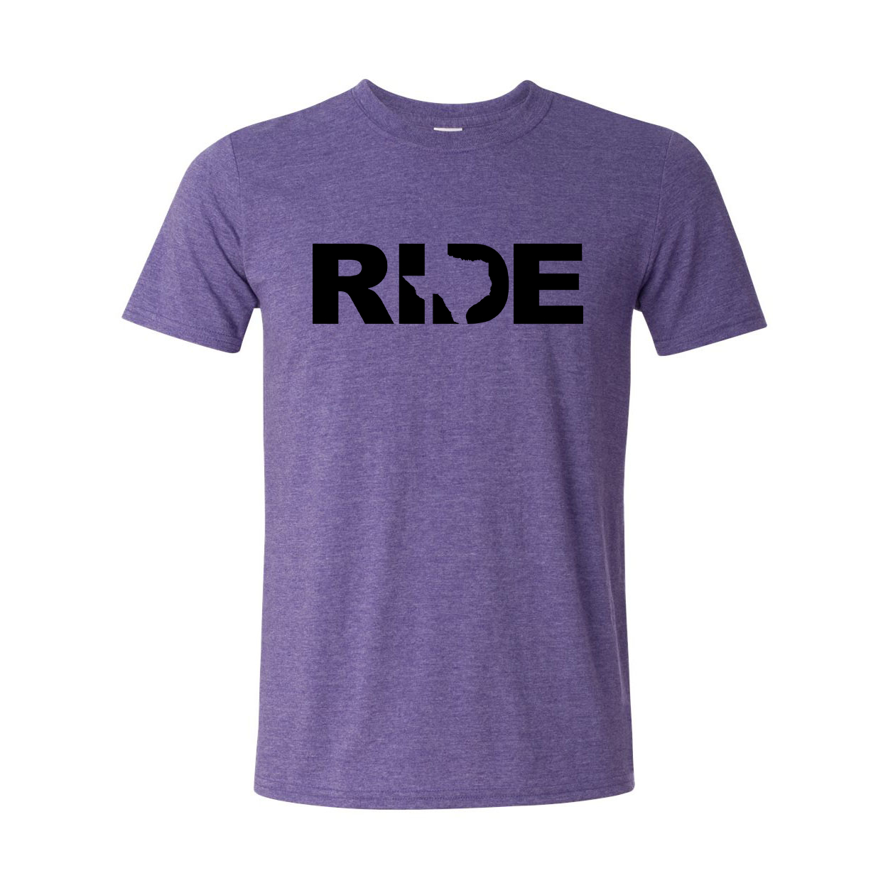 Ride Texas Classic T-Shirt Heather Purple (Black Logo)