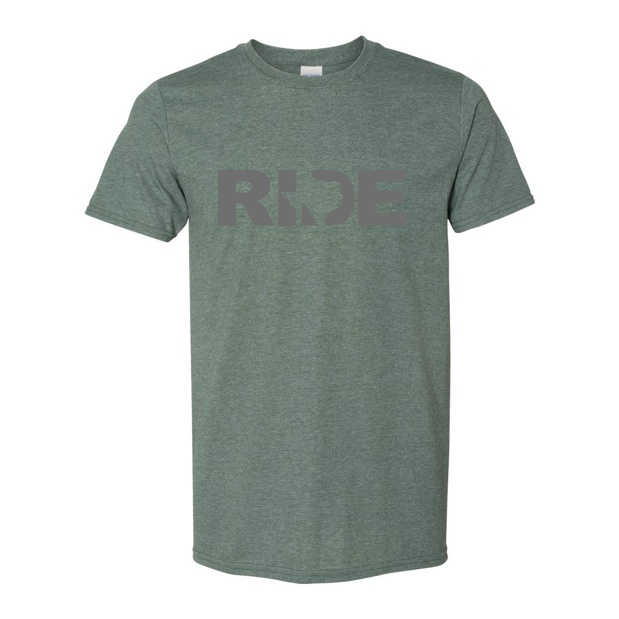 Ride Texas Classic T-Shirt Heather Military Green (Gray Logo)