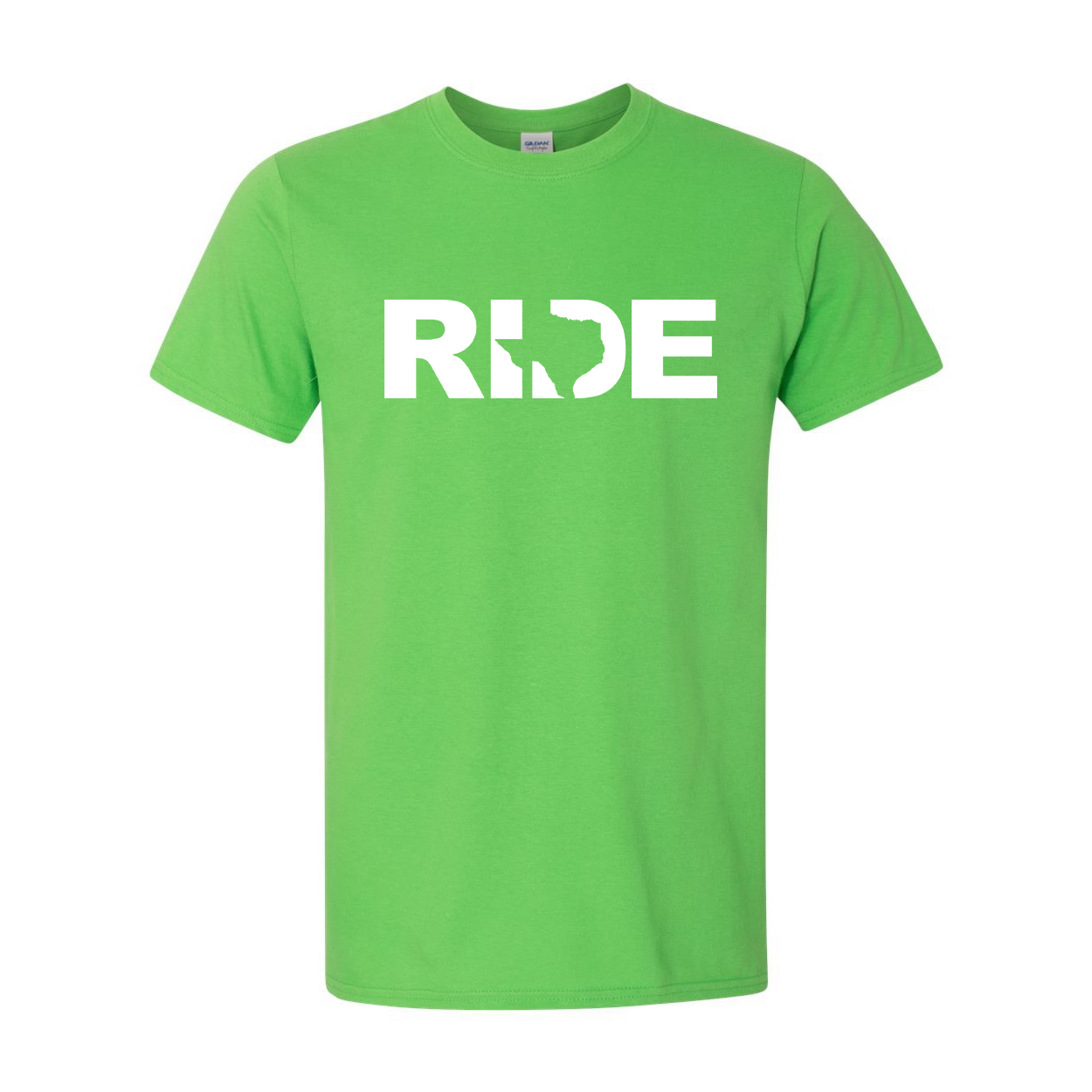 Ride Texas Classic T-Shirt Electric Green (White Logo)