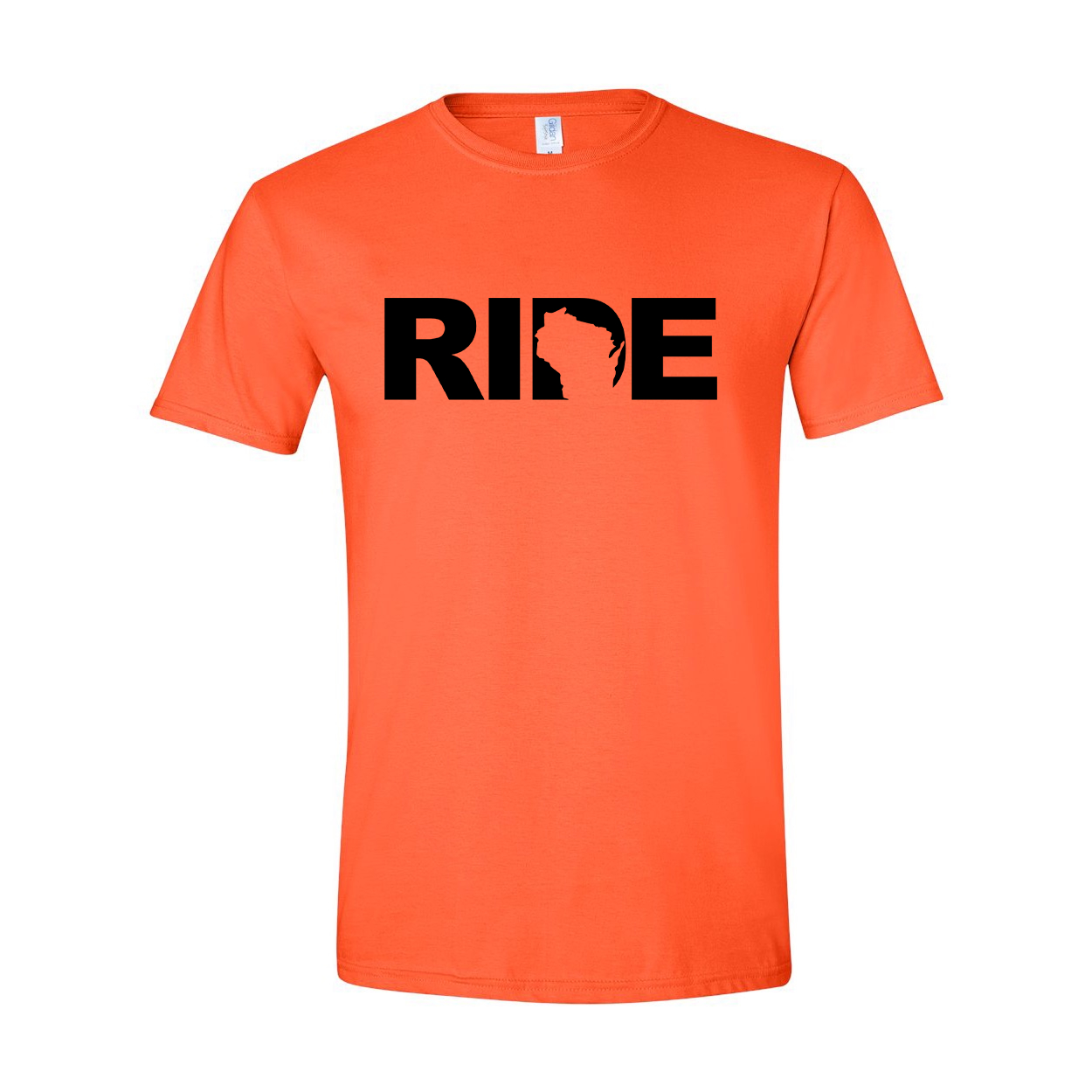 Ride Wisconsin Classic T-Shirt Orange (Black Logo)