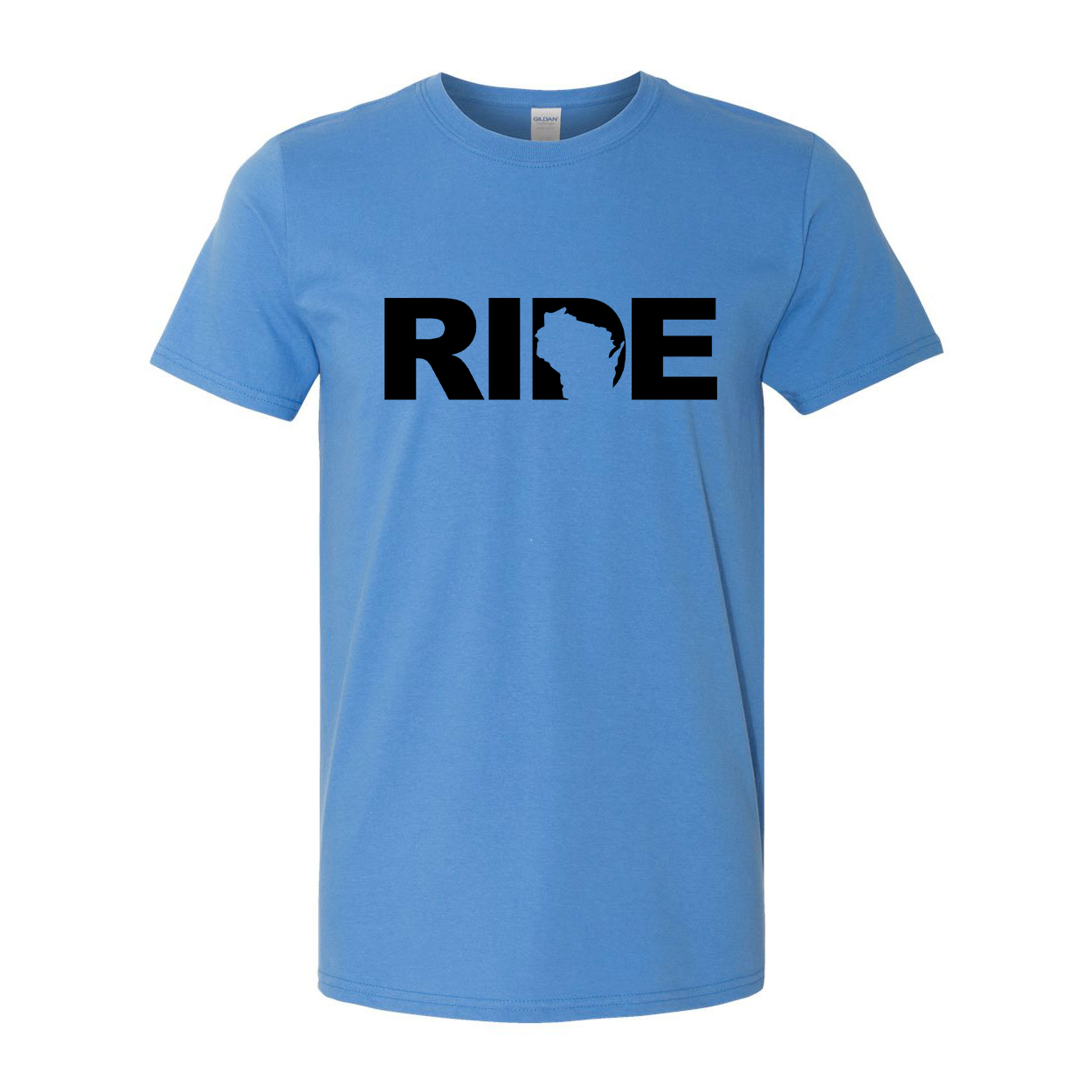 Ride Wisconsin Classic T-Shirt Iris Blue (Black Logo)