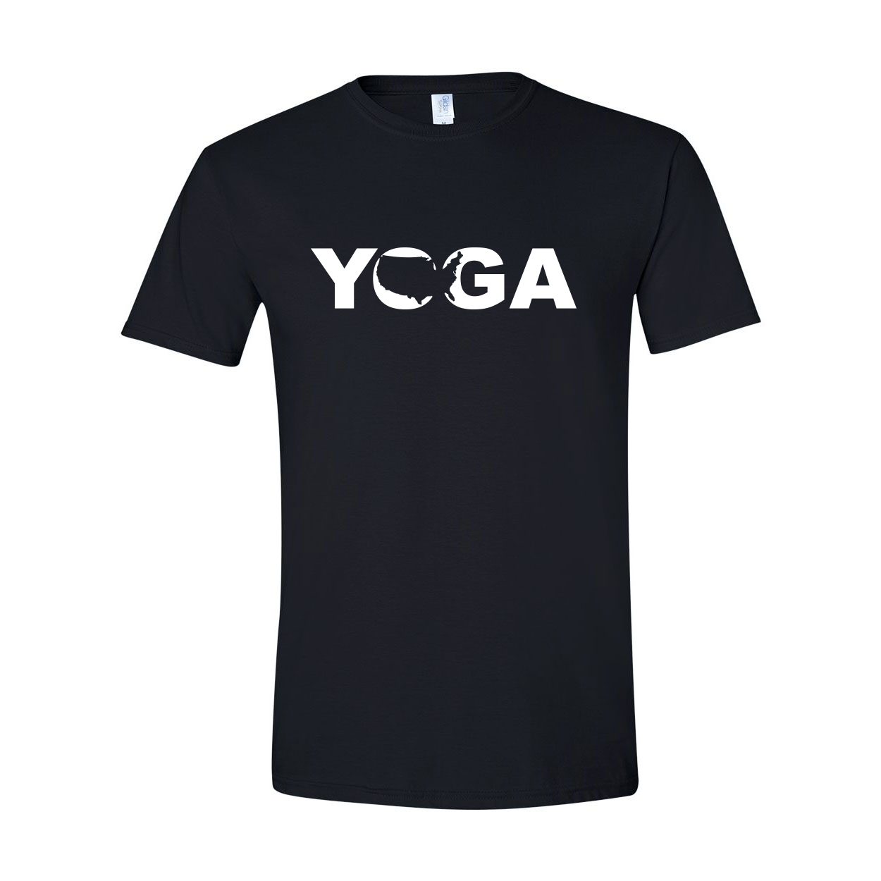 Yoga United States Classic T-Shirt Black (White Logo)