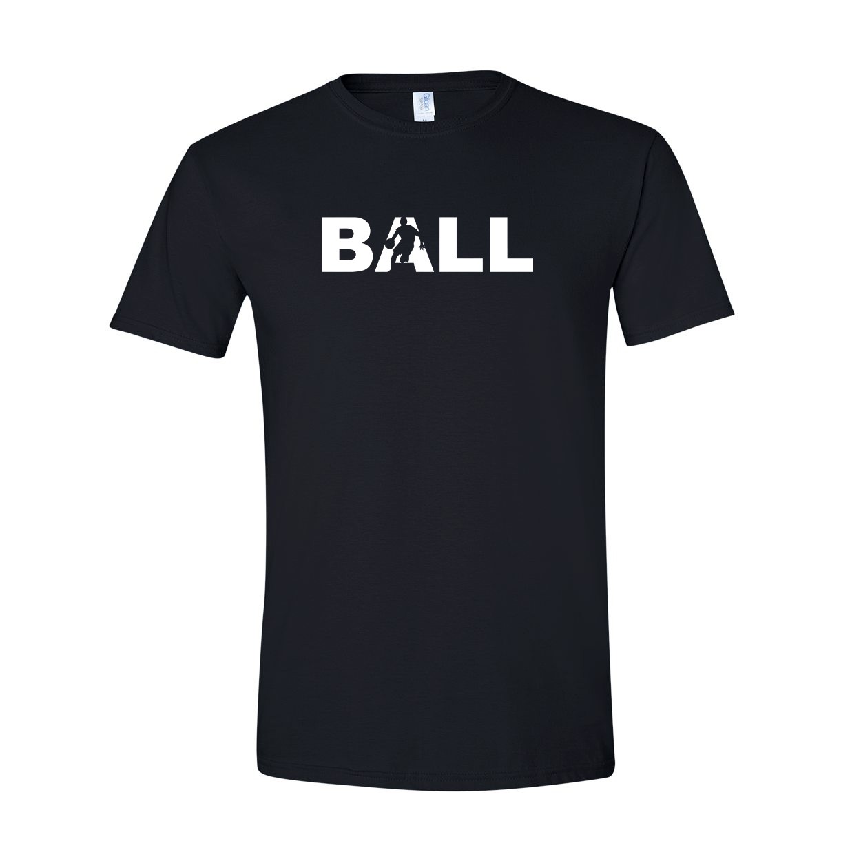 Ball Basketball Logo Classic T-Shirt Black (White Logo)