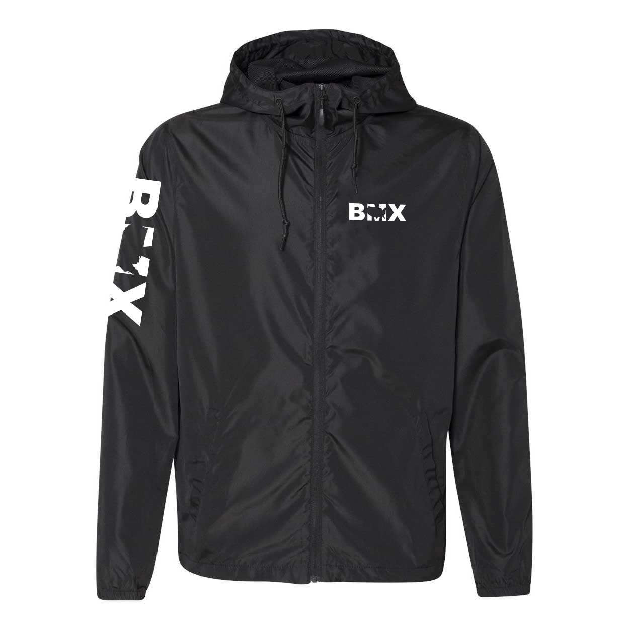 BMX United States Classic Lightweight Windbreaker Black (White Logo)