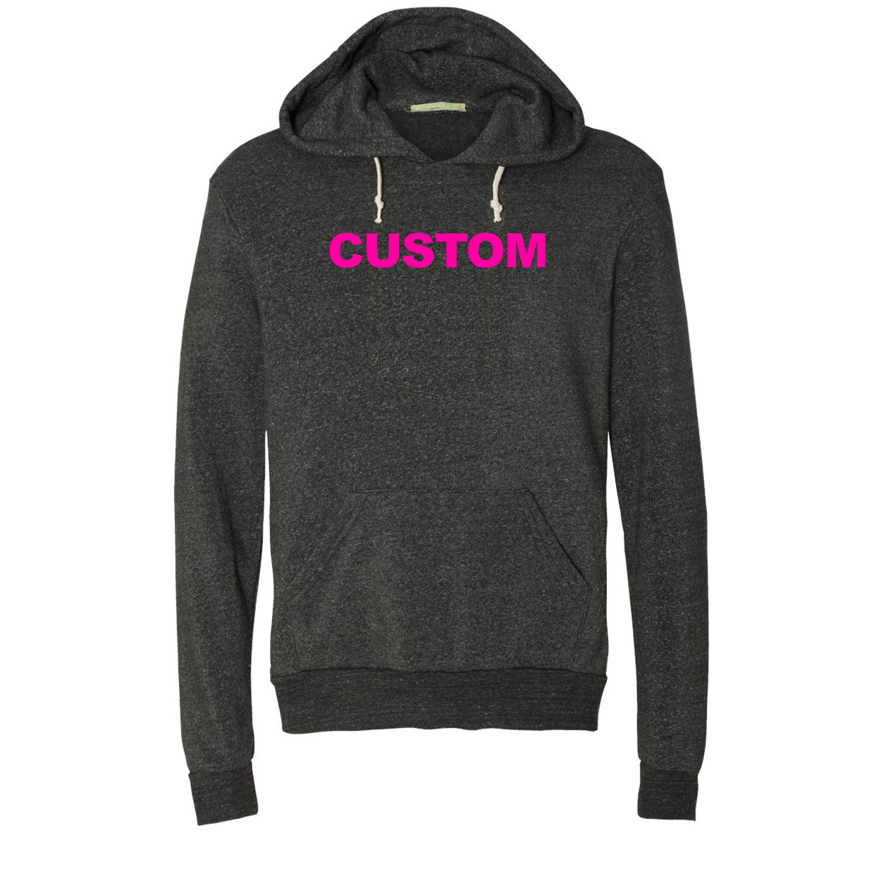 Custom Life Brand Logo Classic Premium Ultra-Soft Sweatshirt Eco Black (Pink Logo)