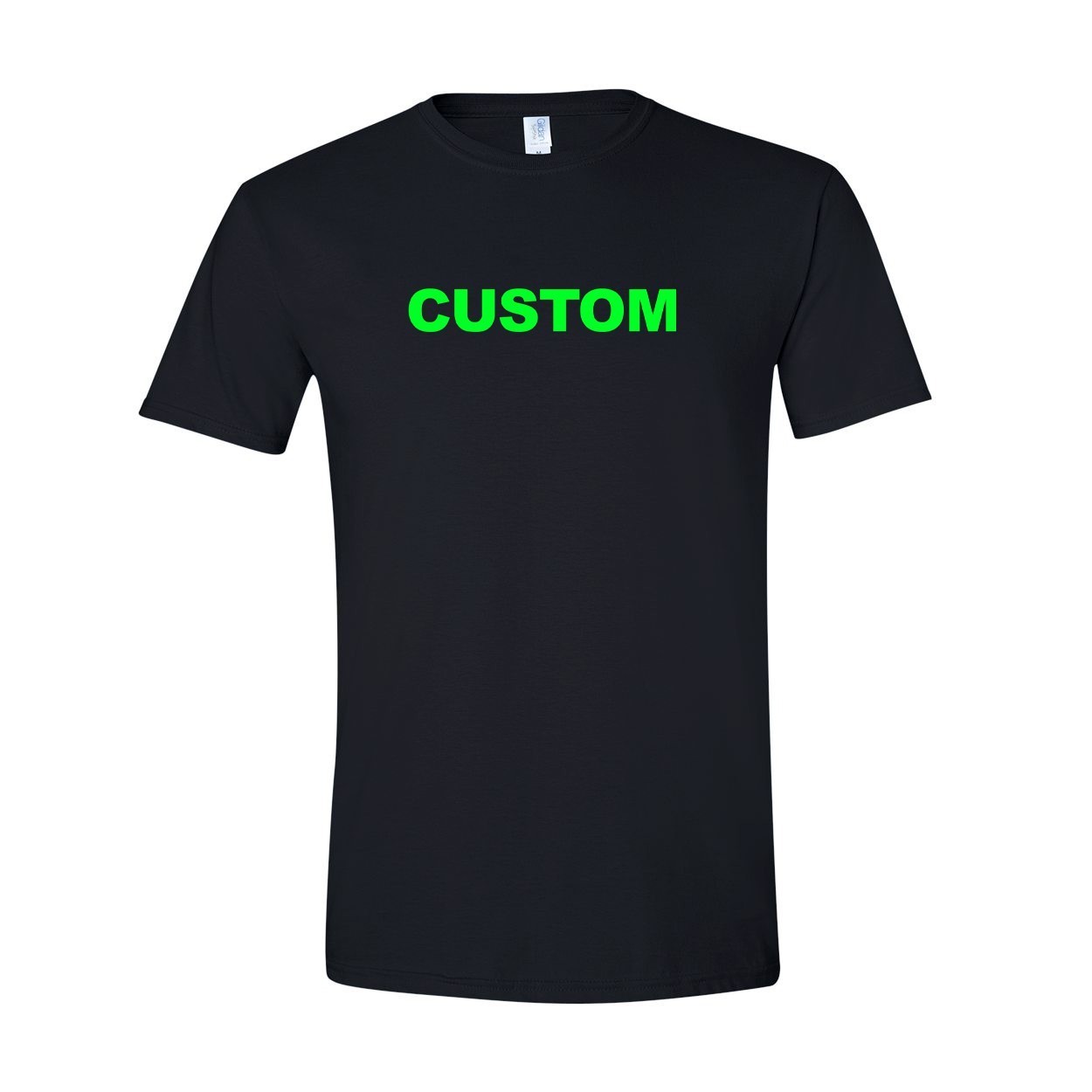 Custom Life Brand Logo Classic T-Shirt Black (Green Logo)