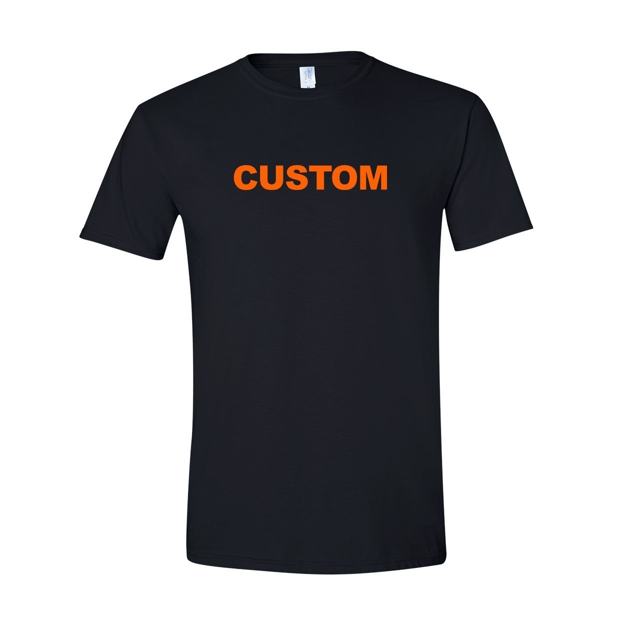 Custom Life Brand Logo Classic T-Shirt Black (Orange Logo)
