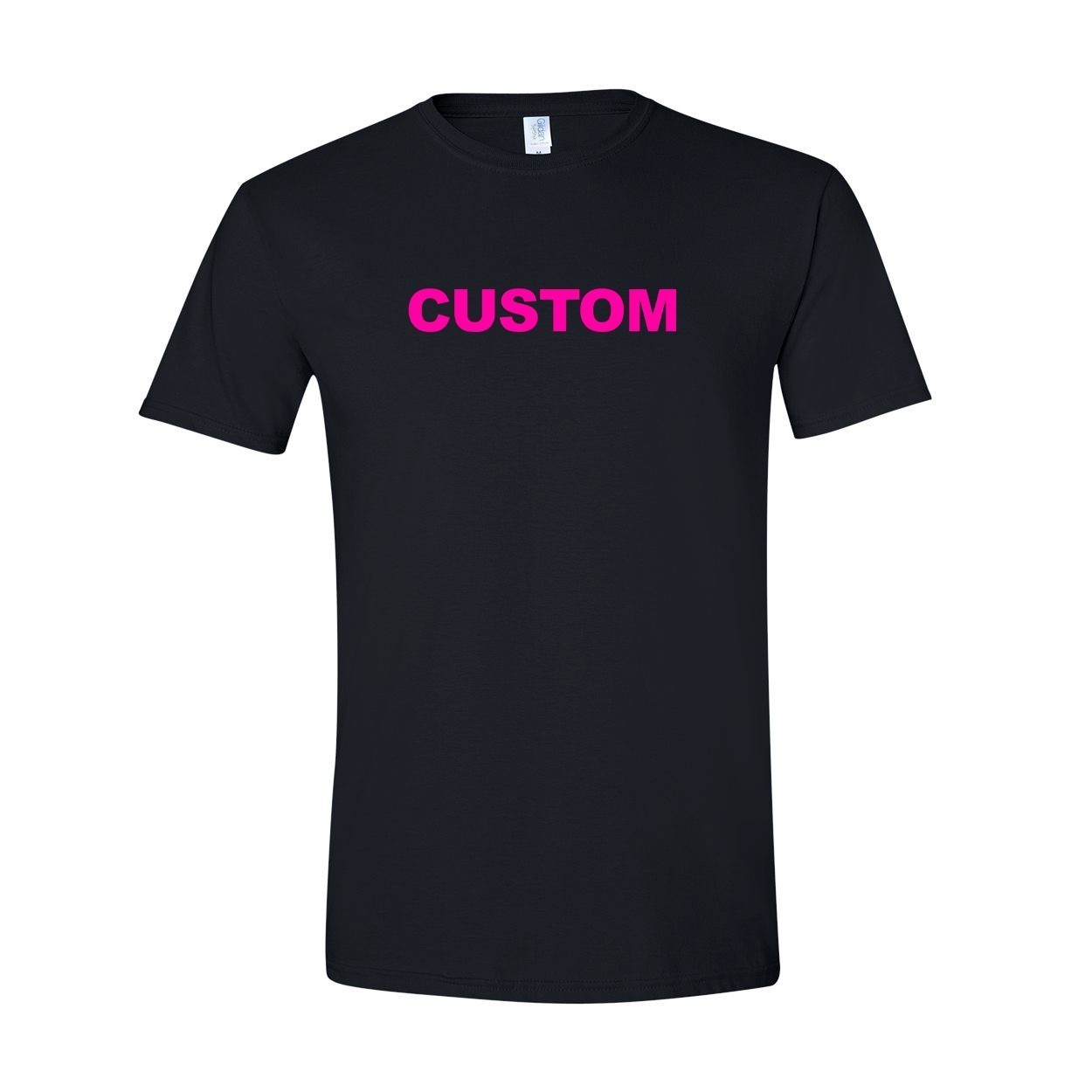 Custom Life Brand Logo Classic T-Shirt Black (Pink Logo)