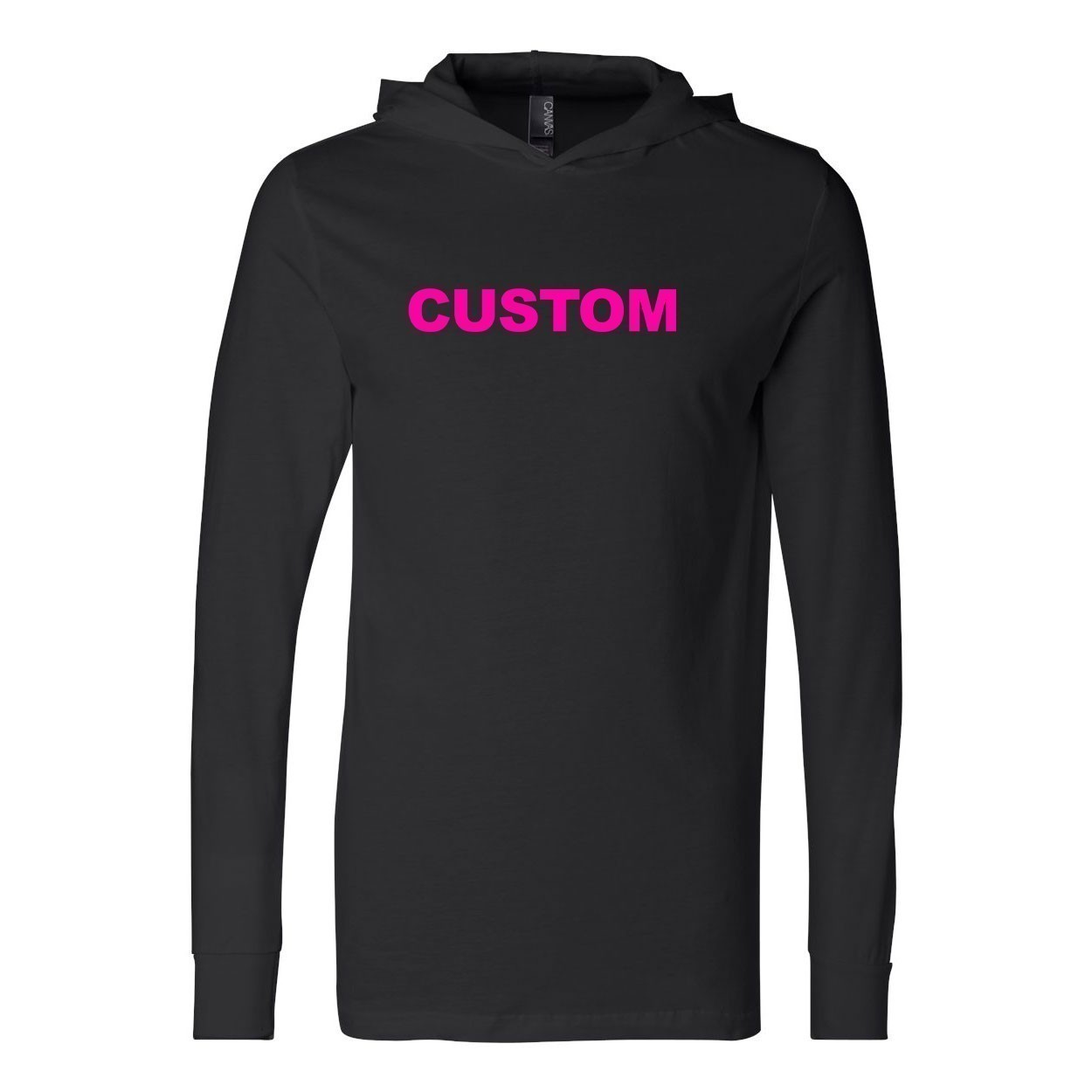 Custom Life Brand Logo Classic Ultra Lightweight Sweatshirt Black (Pink Logo)