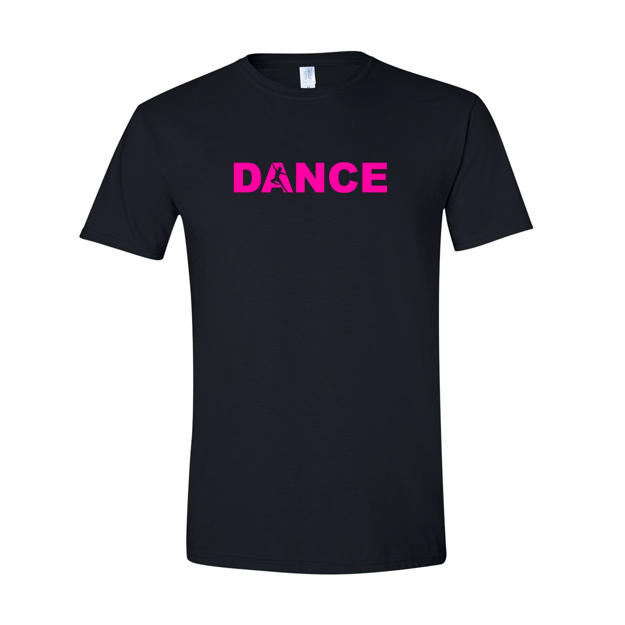 Dance Silhouette Logo Classic T-Shirt Black (Pink Logo)