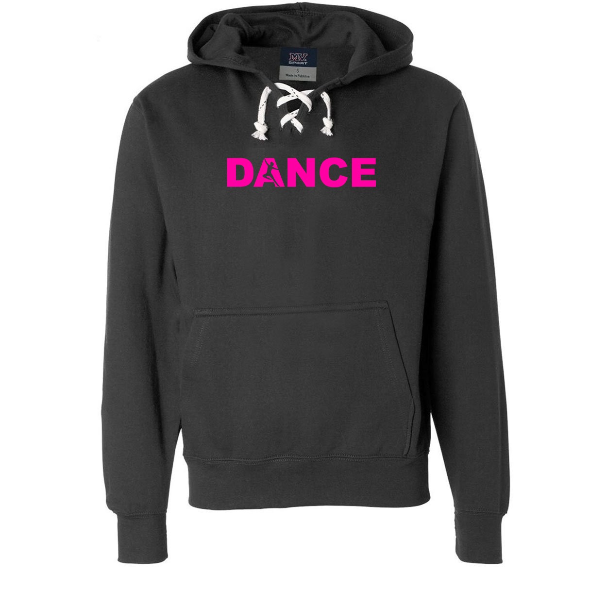 Dance Silhouette Logo Classic Unisex Premium Hockey Sweatshirt Black (Pink Logo)