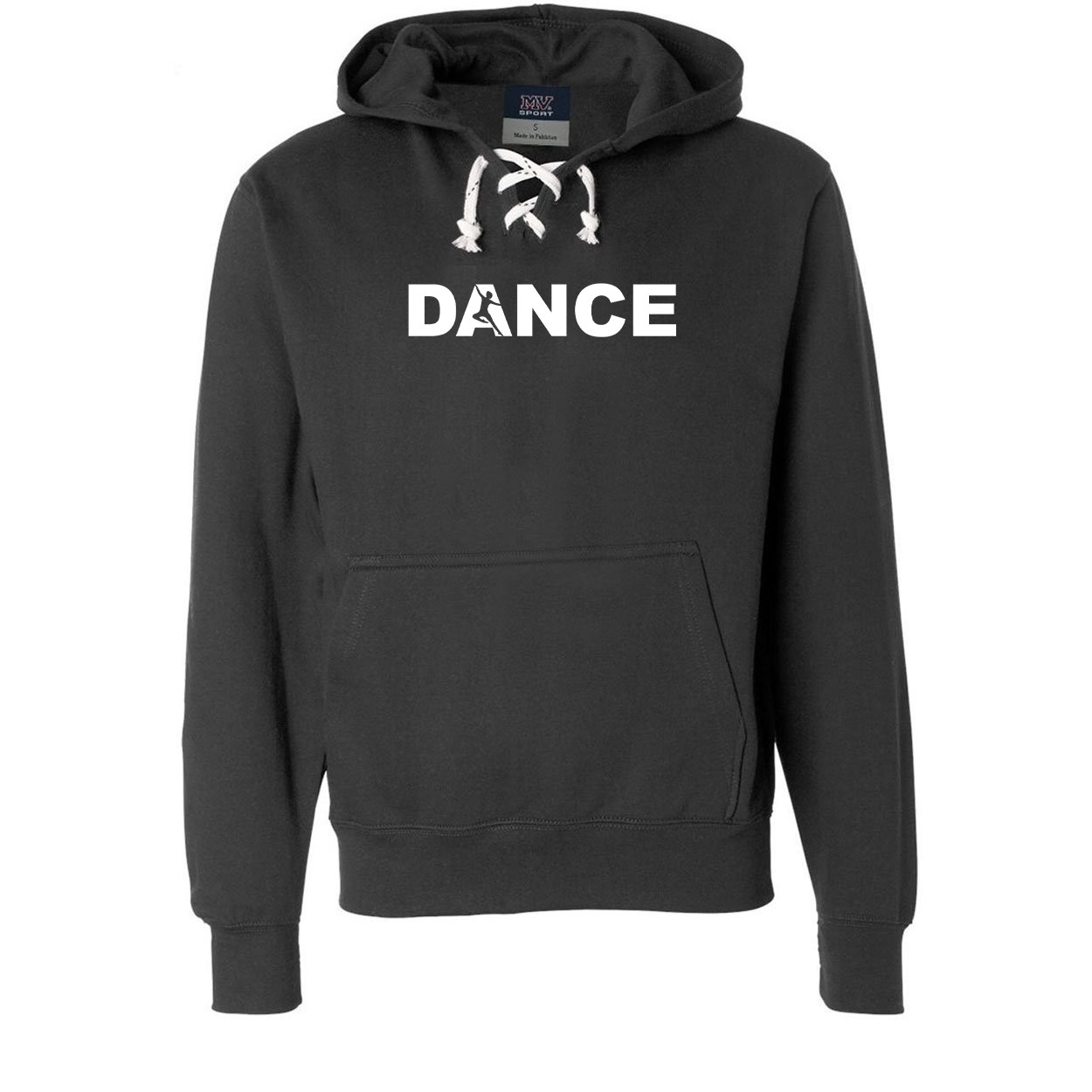 Dance Silhouette Logo Classic Unisex Premium Hockey Sweatshirt Black (White Logo)