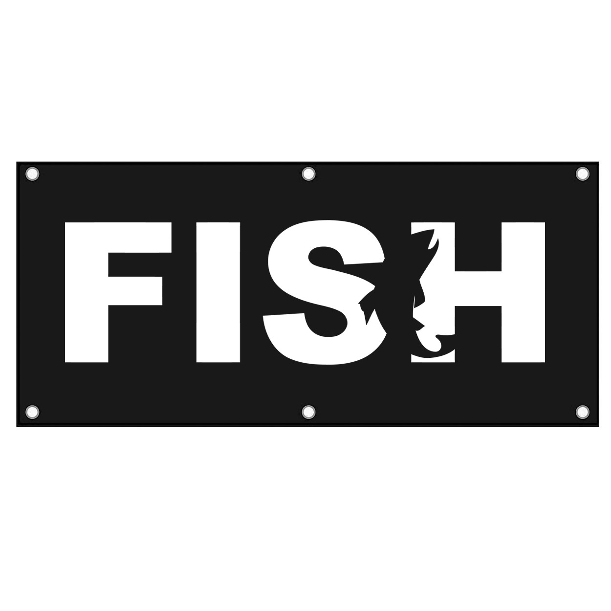 Fish Catch Logo Classic Banner (White Logo)