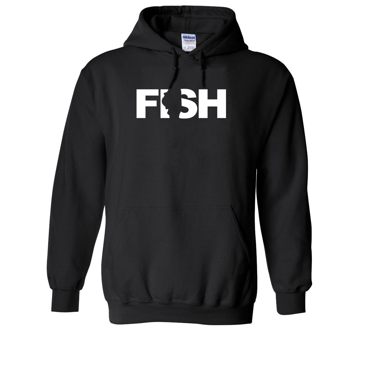 Fish Illinois Classic Sweatshirt Black (White Logo)