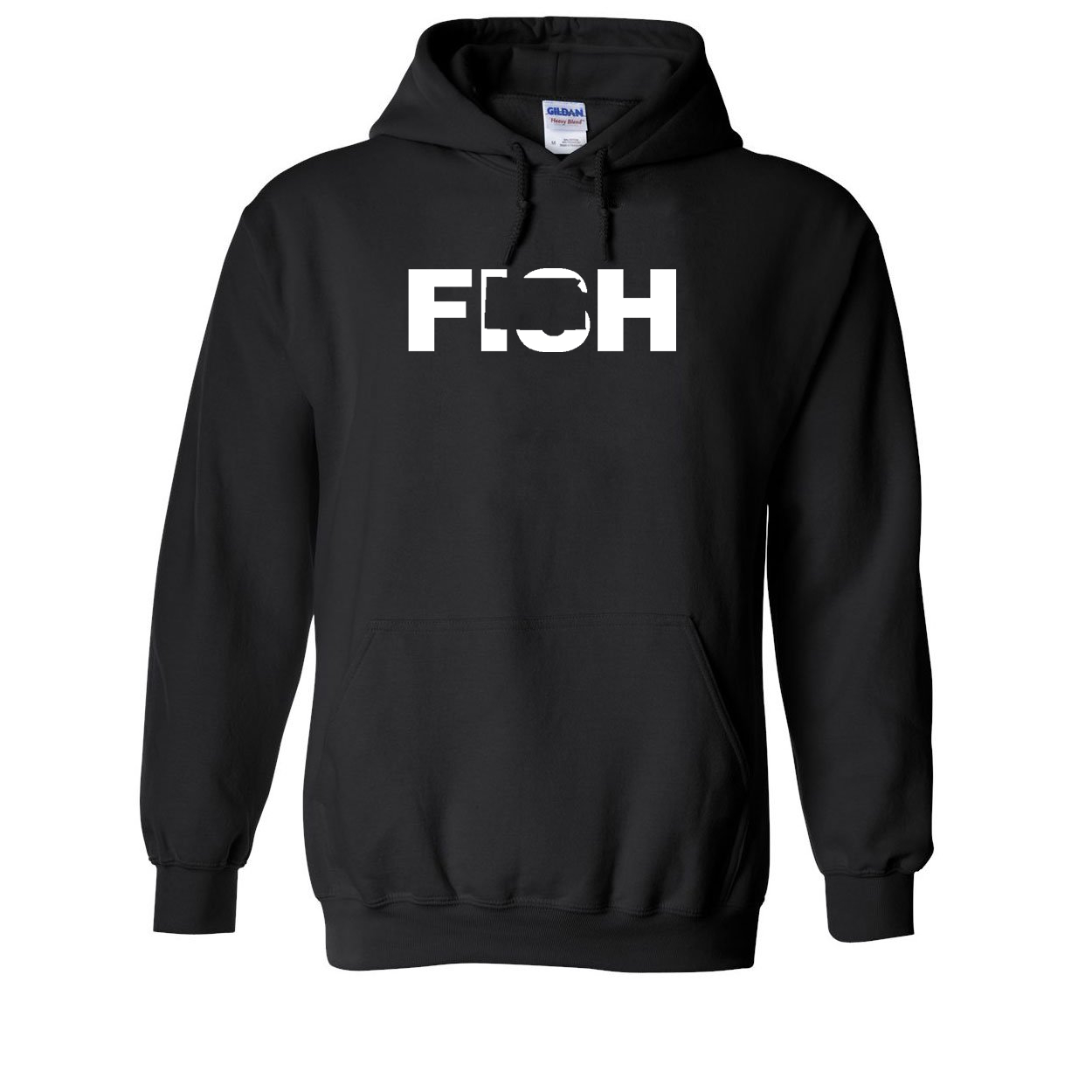 Fish Kansas Classic Sweatshirt Black (White Logo)