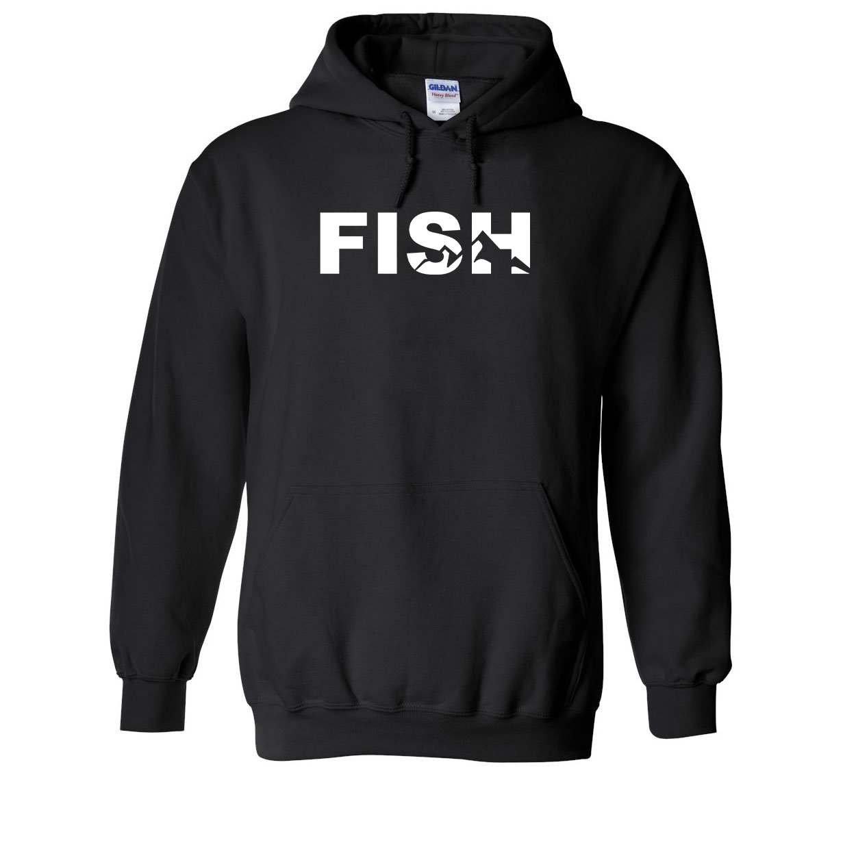 Fish Mountain Logo Classic Sweatshirt Black (White Logo)