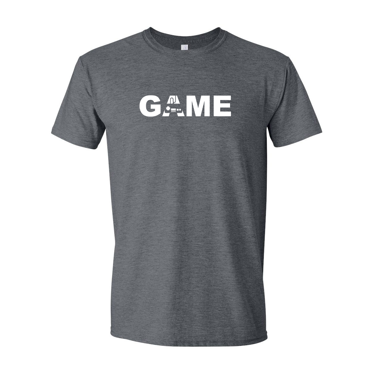 Game Controller Logo Classic T-Shirt Dark Heather Gray (White Logo)