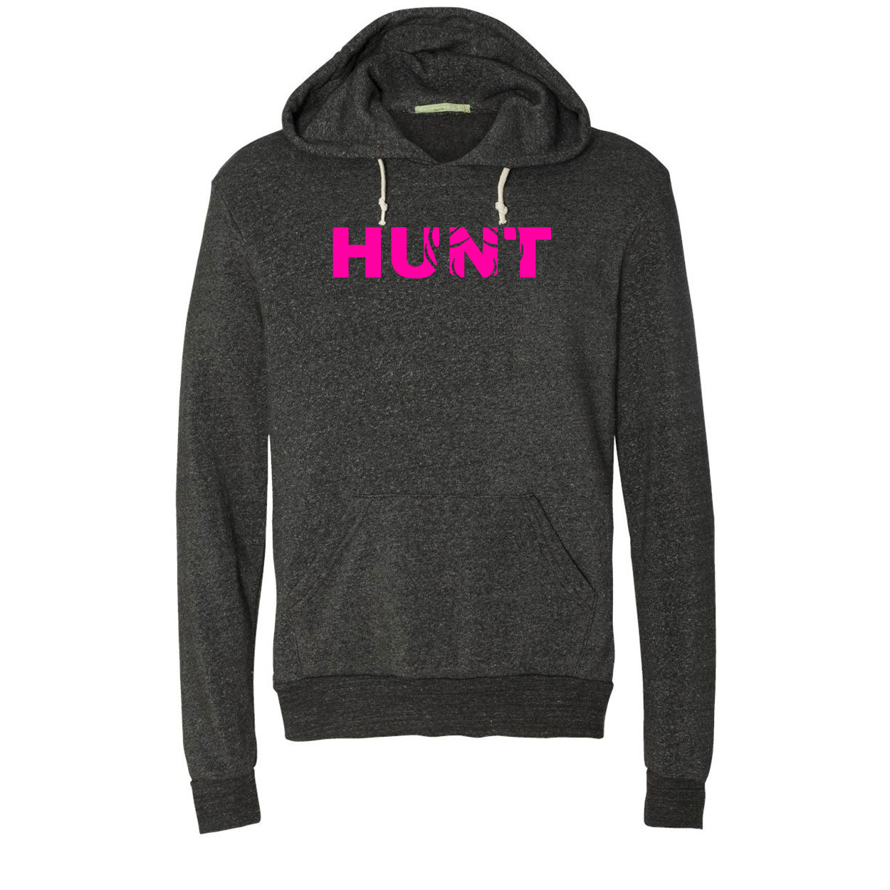 Hunt Rack Logo Classic Premium Ultra-Soft Sweatshirt Eco Black (Pink Logo)