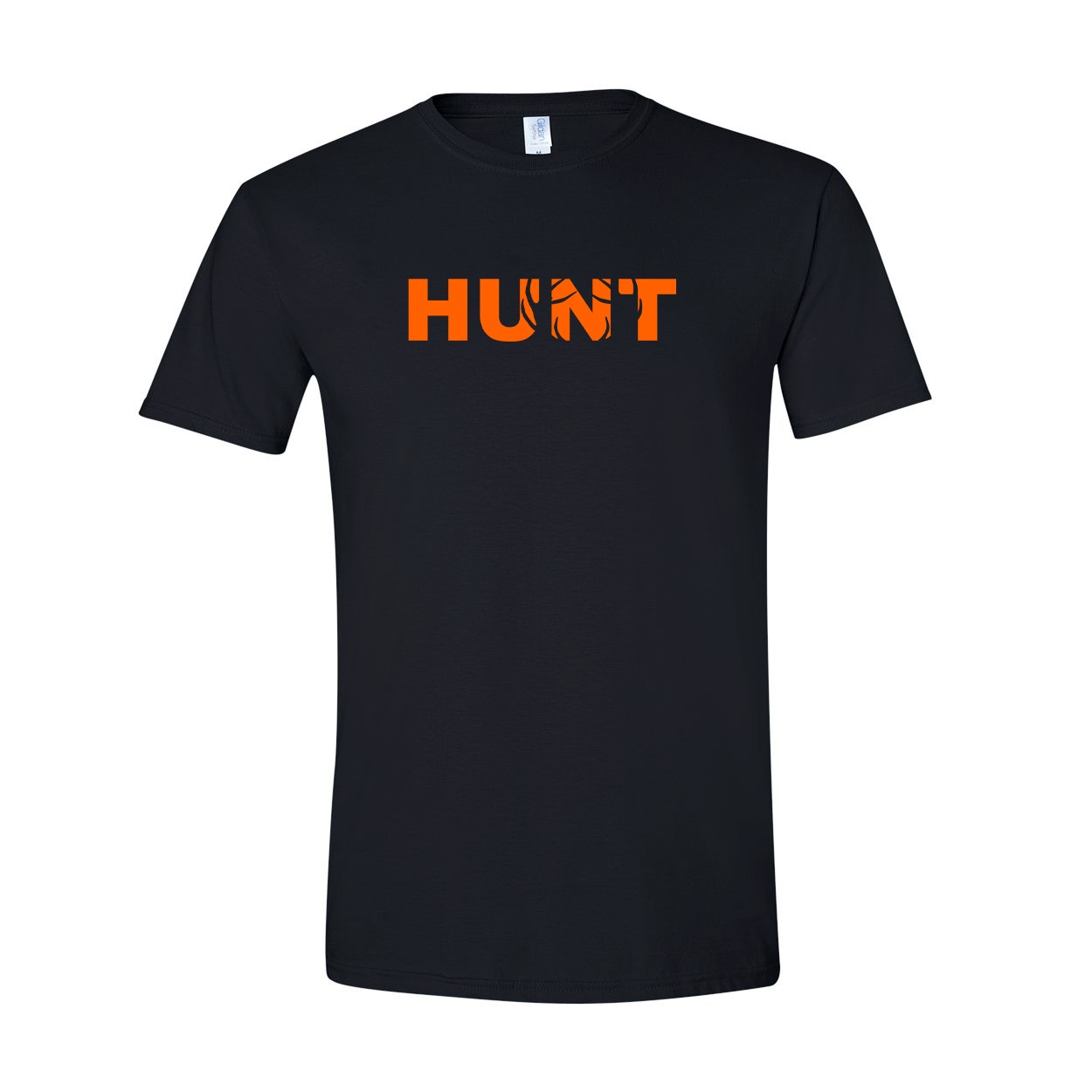 Hunt Rack Logo Classic T-Shirt Black (Orange Logo)
