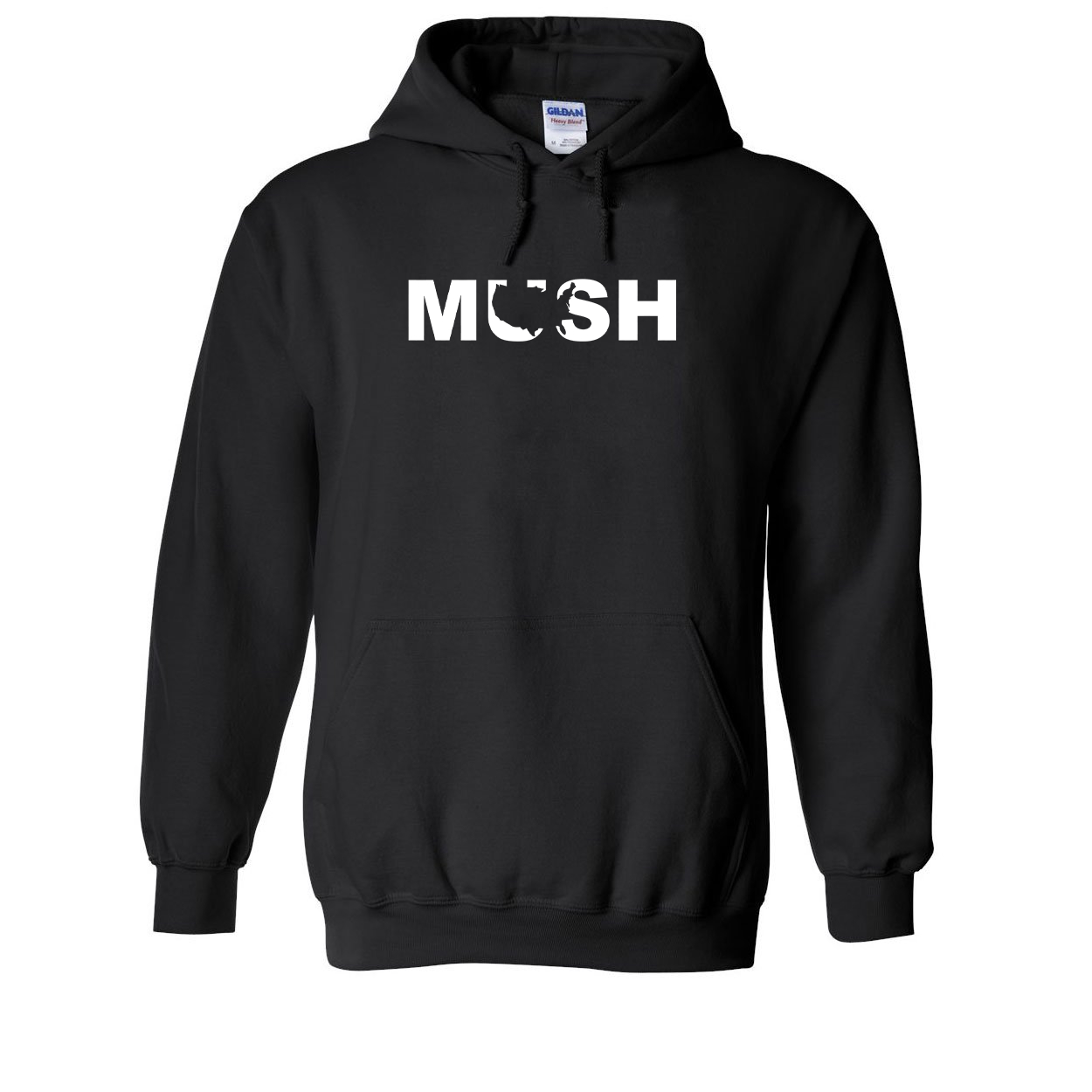 Mush United States Classic Sweatshirt Black (White Logo)