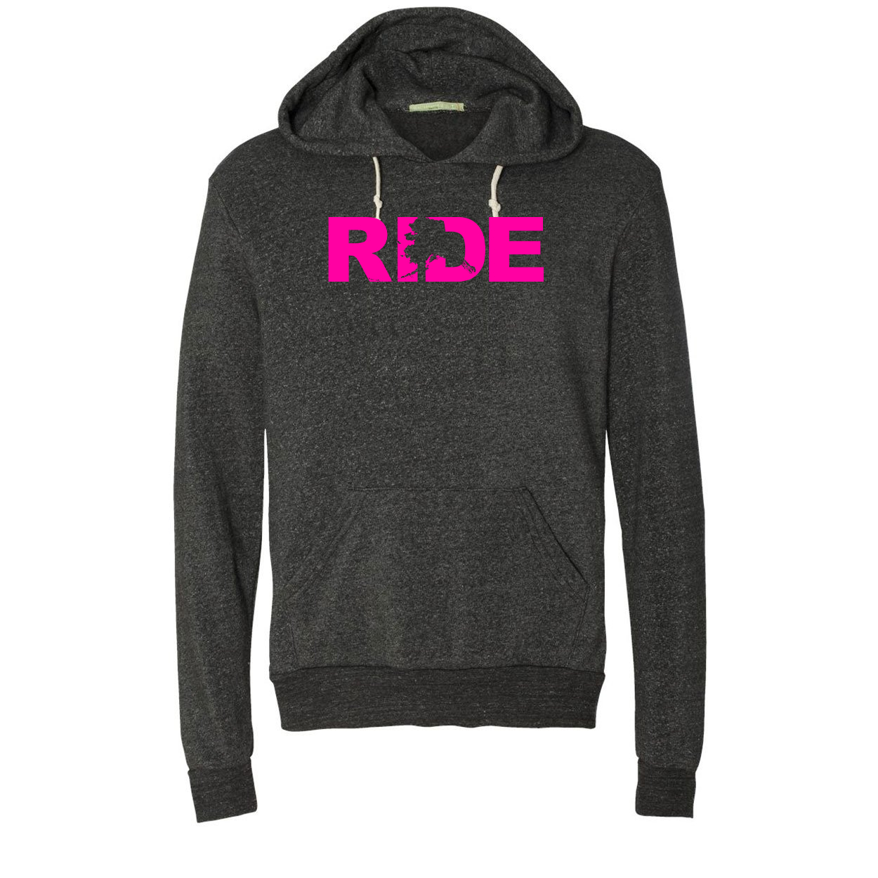 Ride Alaska Classic Premium Ultra-Soft Sweatshirt Eco Black (Pink Logo)