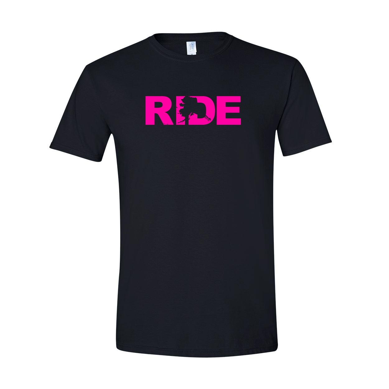 Ride Alaska Classic T-Shirt Black (Pink Logo)