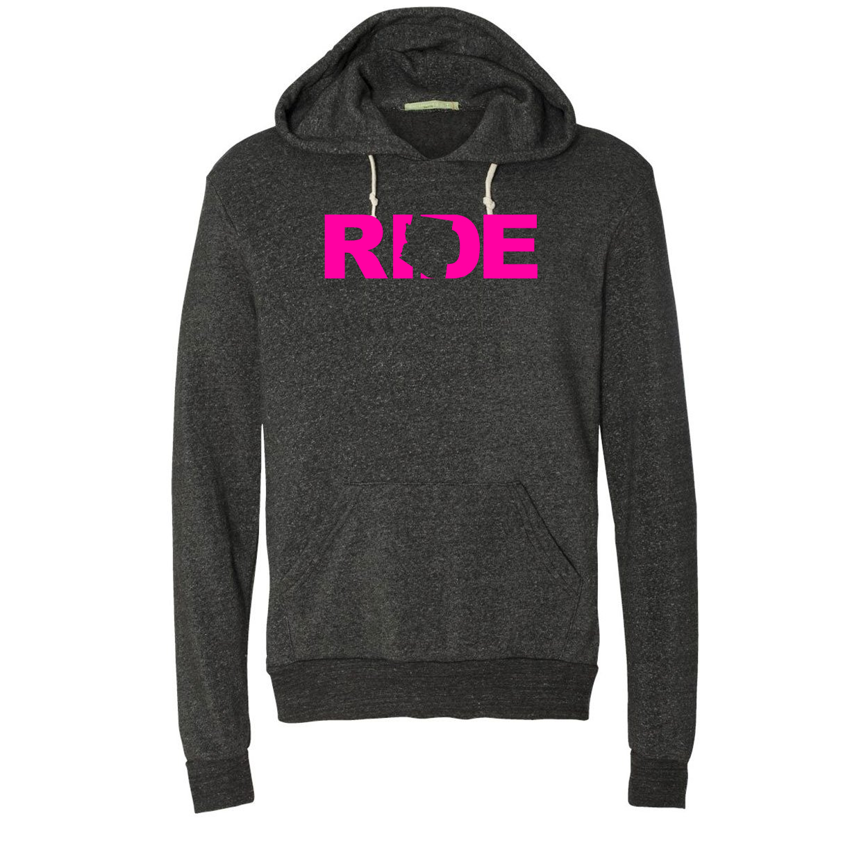 Ride Arizona Classic Premium Ultra-Soft Sweatshirt Eco Black (Pink Logo)