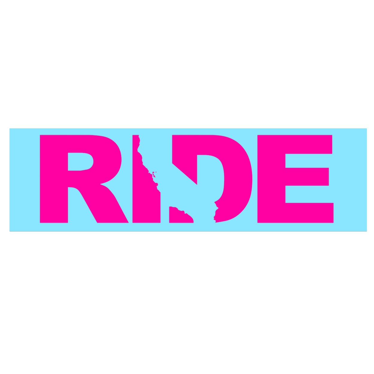 Ride California Classic Decal (Pink Logo)