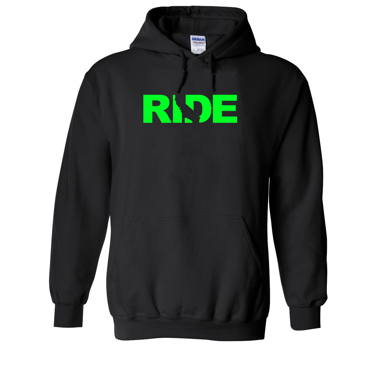 Ride California Classic Sweatshirt Black (Green Logo)