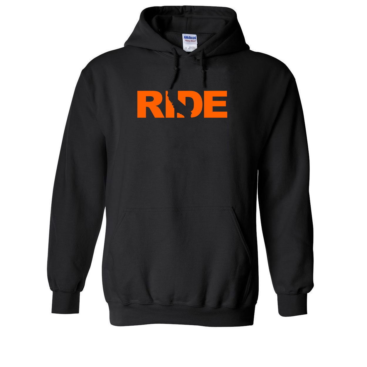 Ride California Classic Sweatshirt Black (Orange Logo)