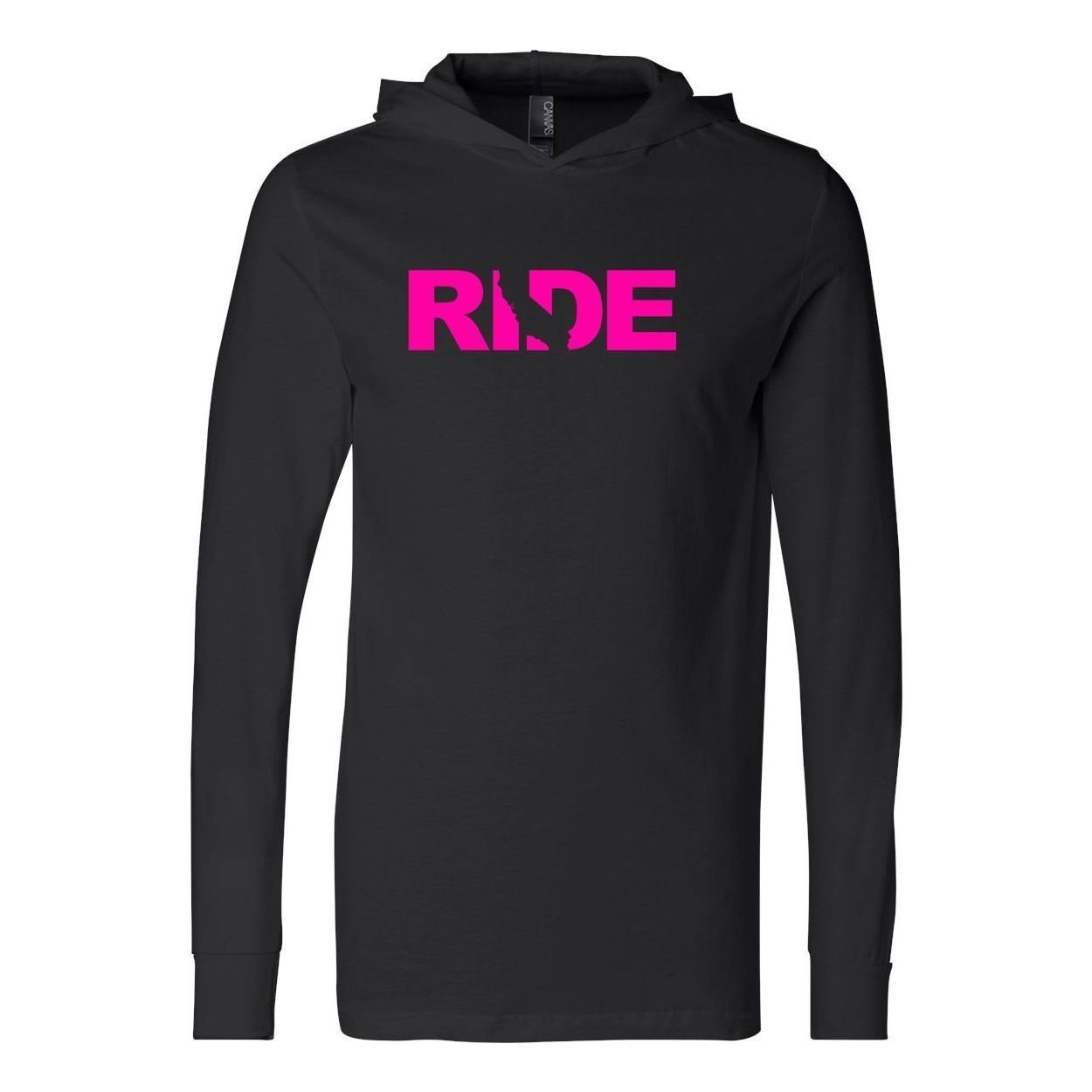 Ride California Classic Ultra Lightweight Sweatshirt Black (Pink Logo)