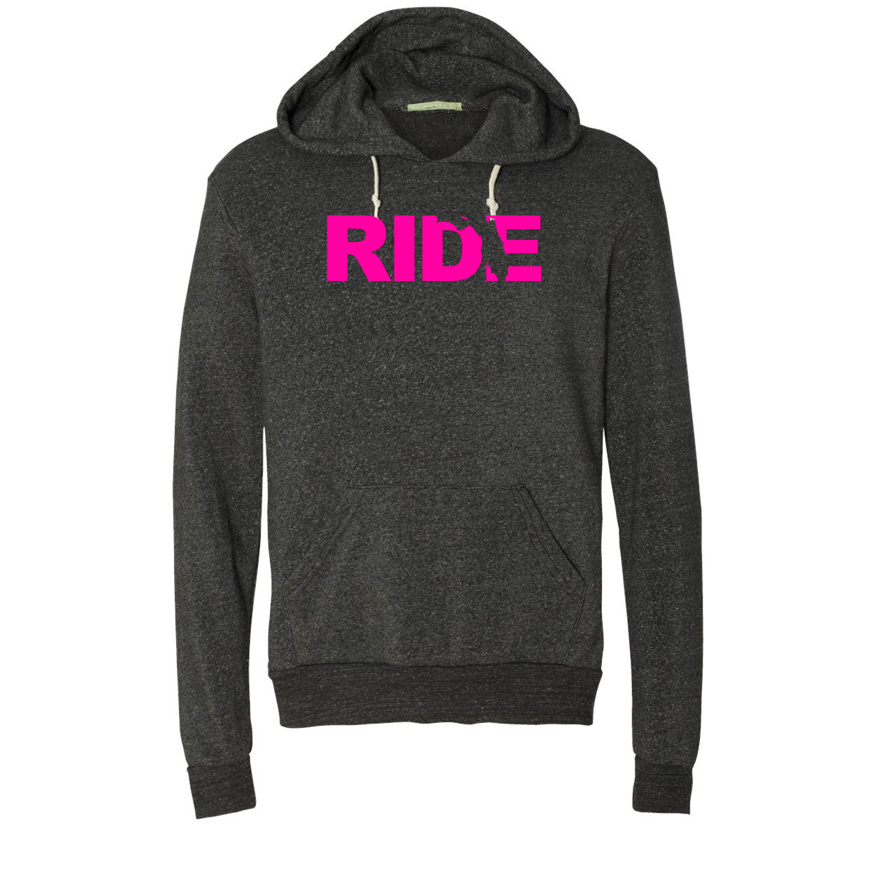 Ride Florida Classic Premium Ultra-Soft Sweatshirt Eco Black (Pink Logo)