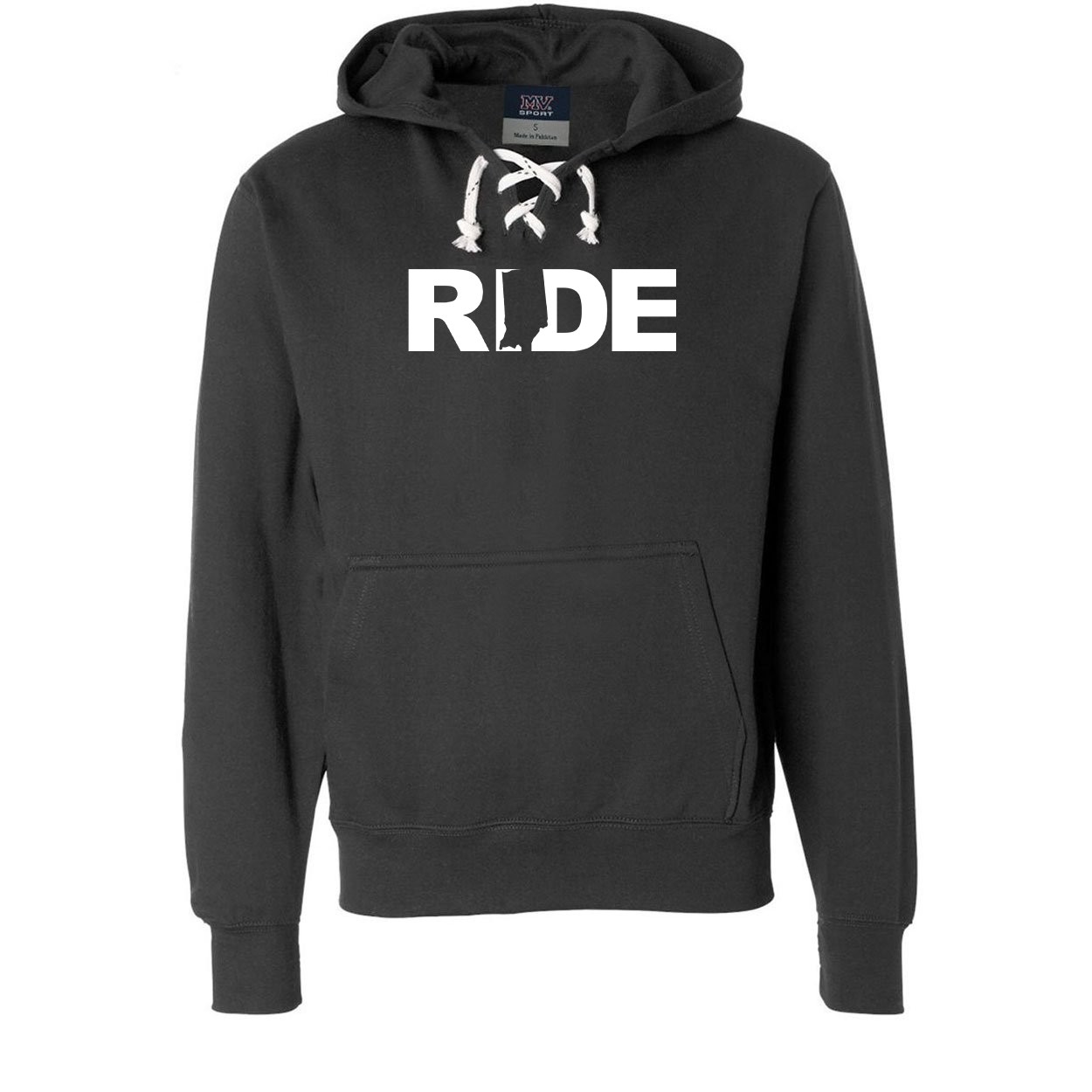 Ride Indiana Classic Unisex Premium Hockey Sweatshirt Black (White Logo)