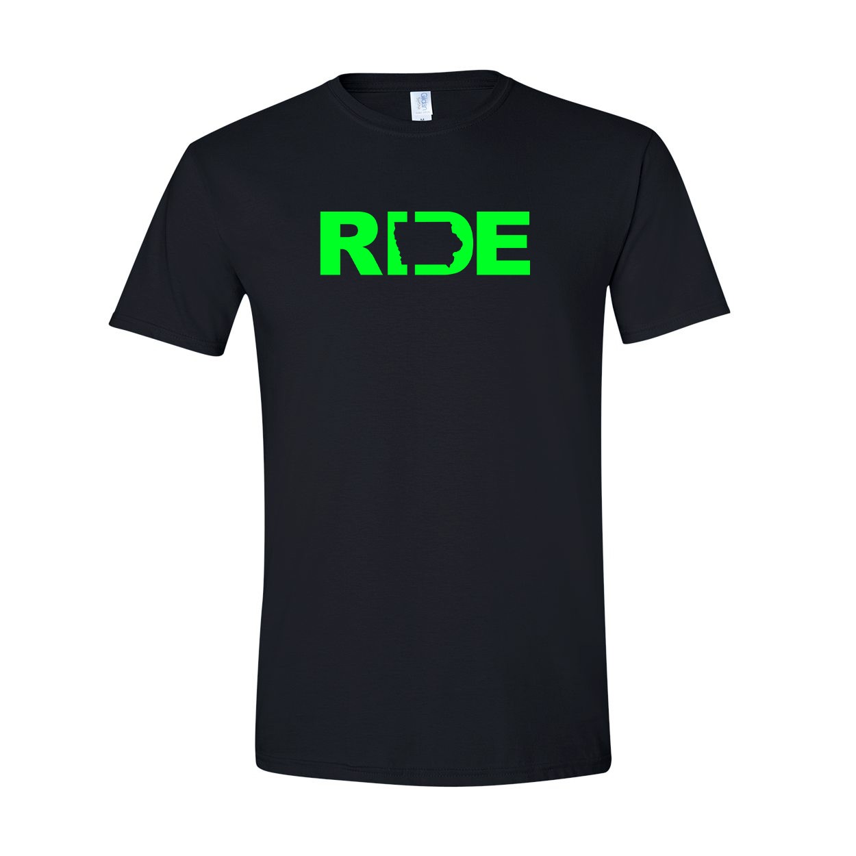 Ride Iowa Classic T-Shirt Black (Green Logo)
