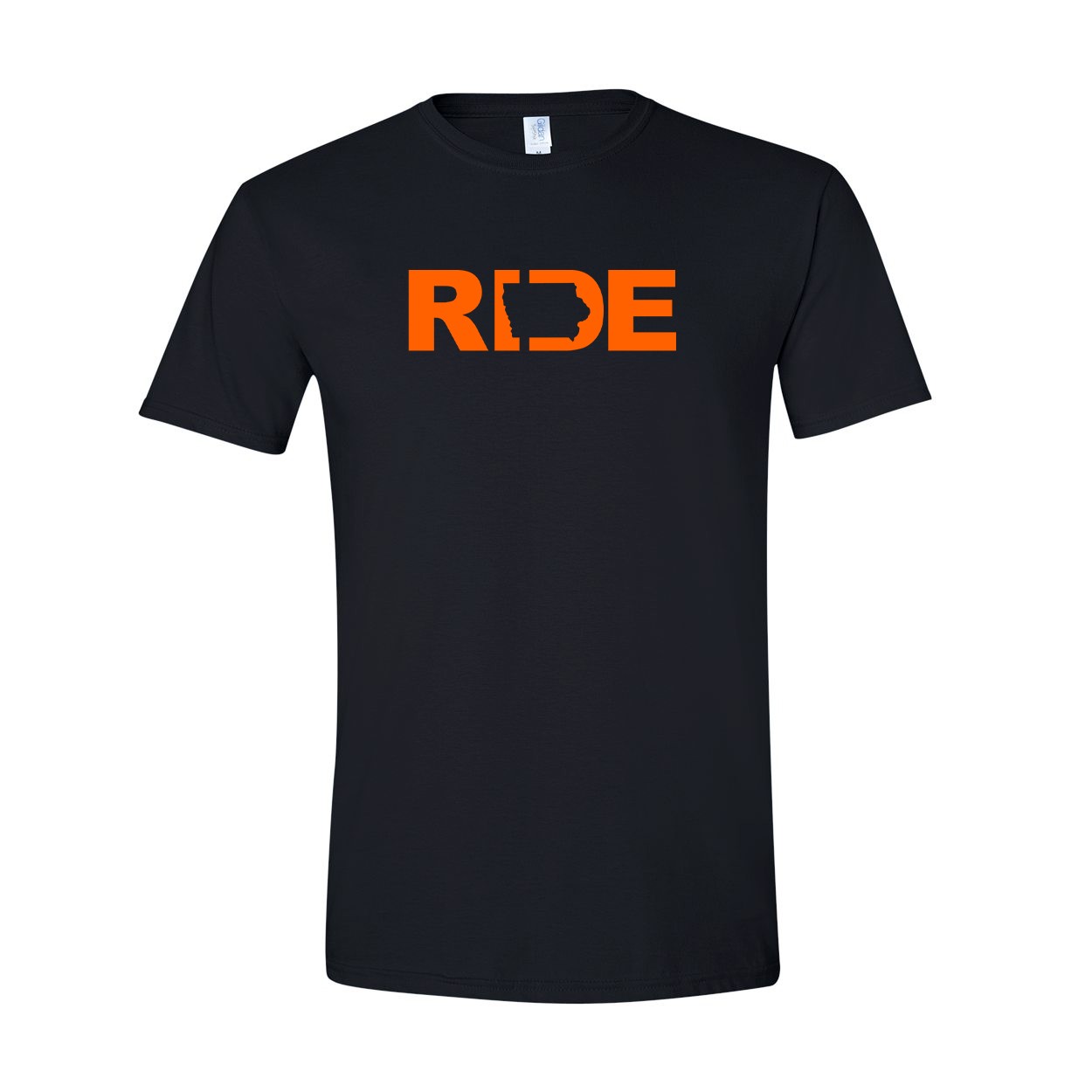 Ride Iowa Classic T-Shirt Black (Orange Logo)