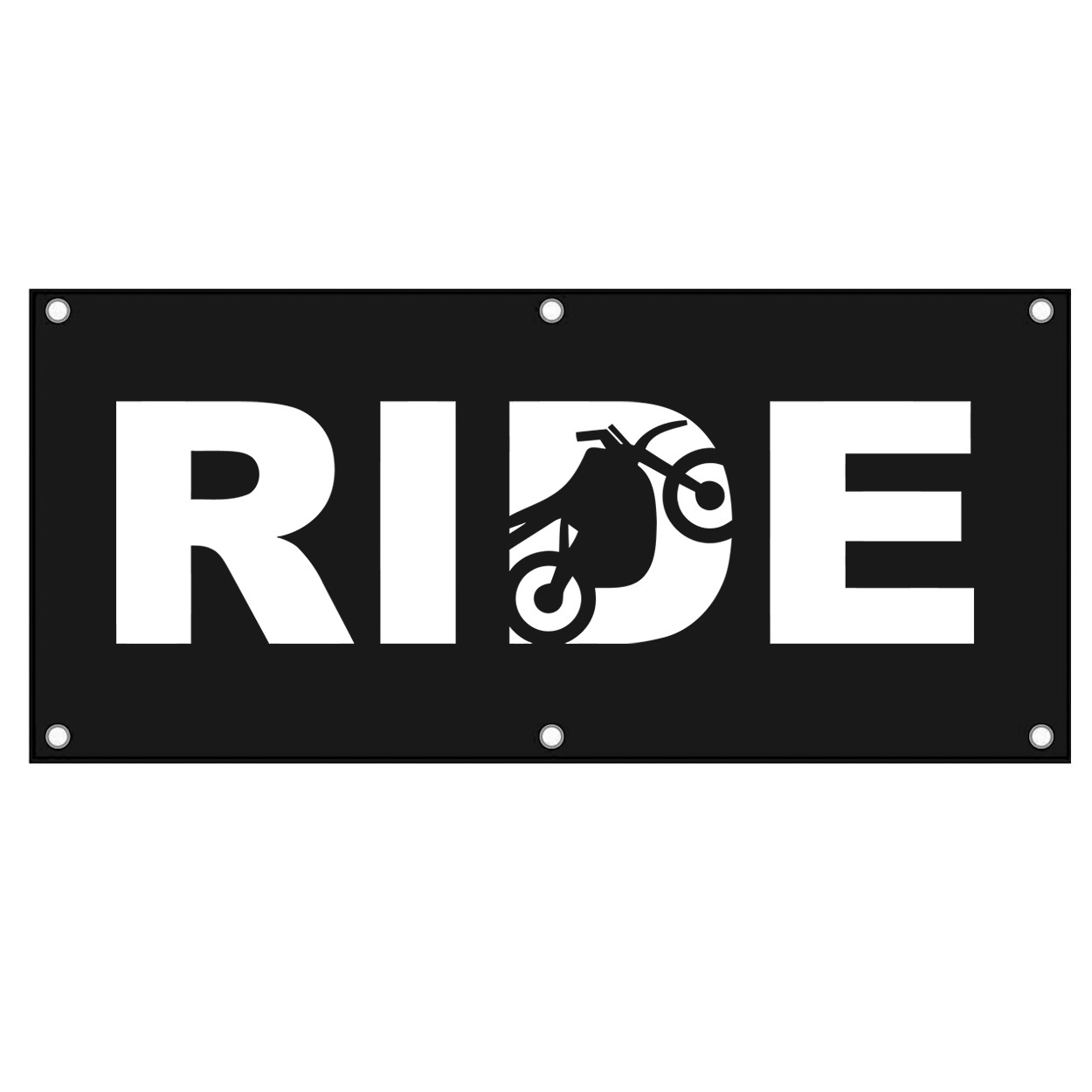 Ride Moto Logo Classic Banner (White Logo)