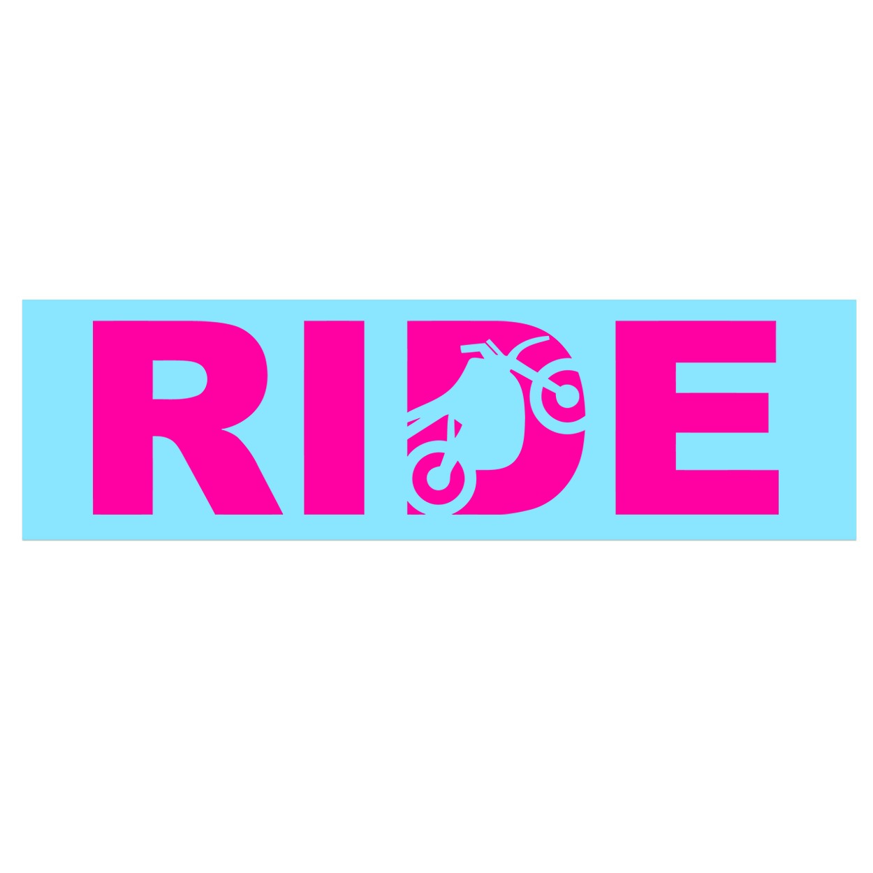 Ride Moto Logo Classic Decal (Pink Logo)