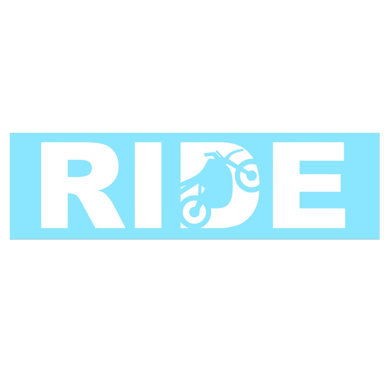 Ride Moto Logo Classic Decal (White Logo)