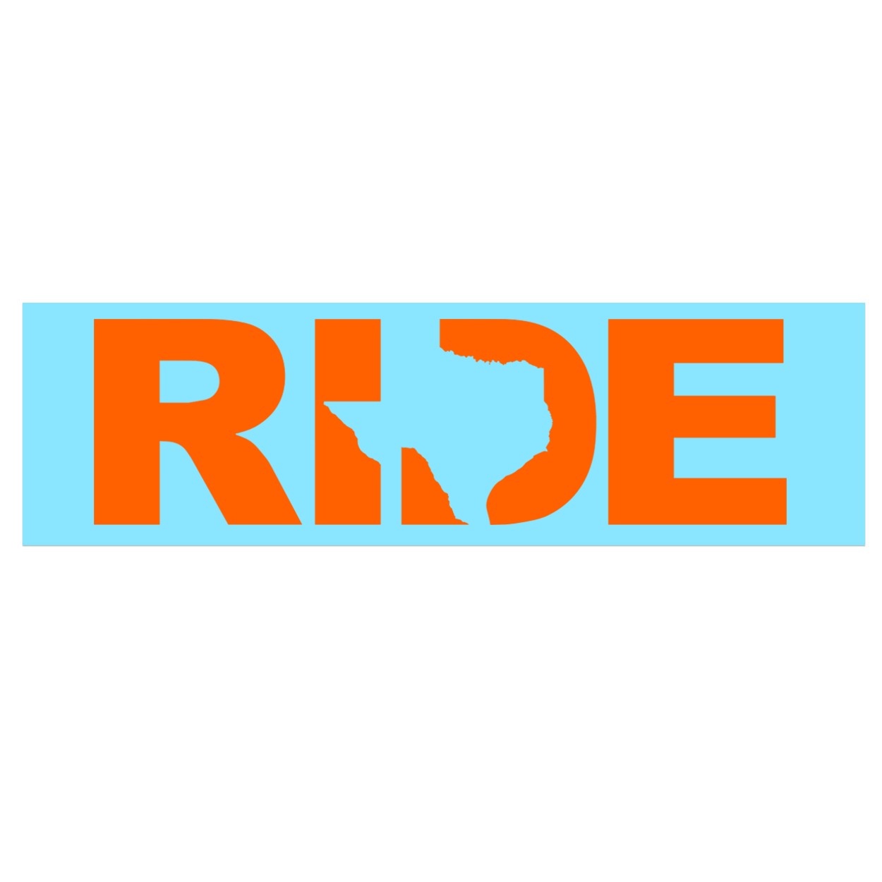 Ride Texas Classic Decal (Orange Logo)