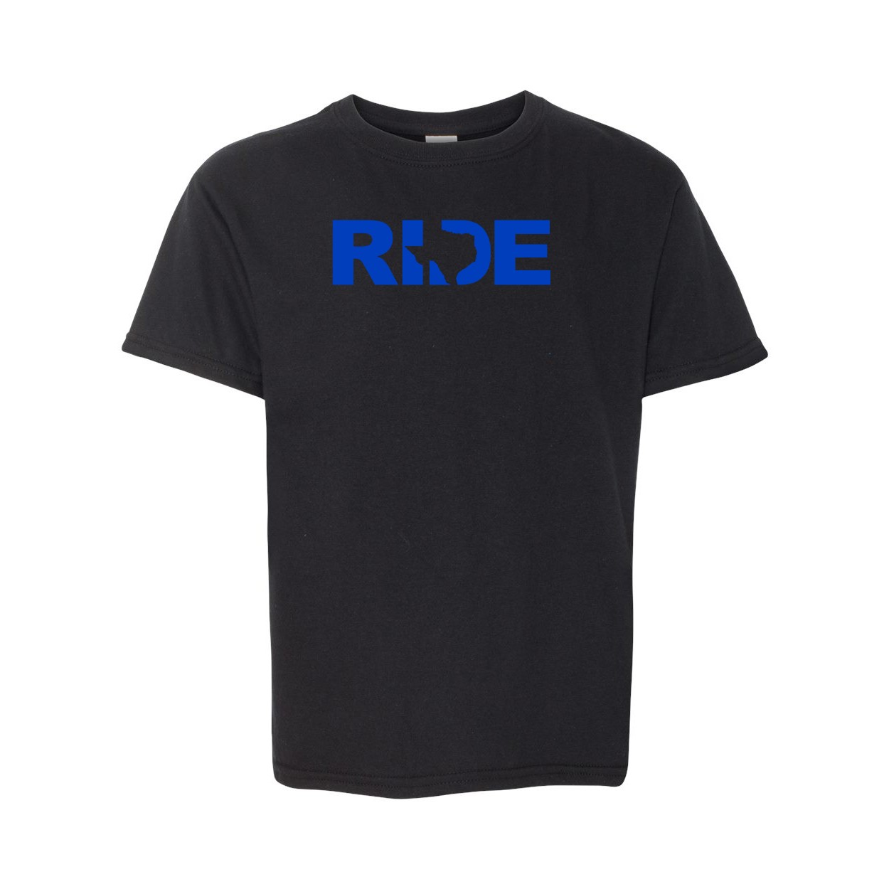 Ride Texas Classic Youth Unisex T-Shirt Black (Blue Logo)