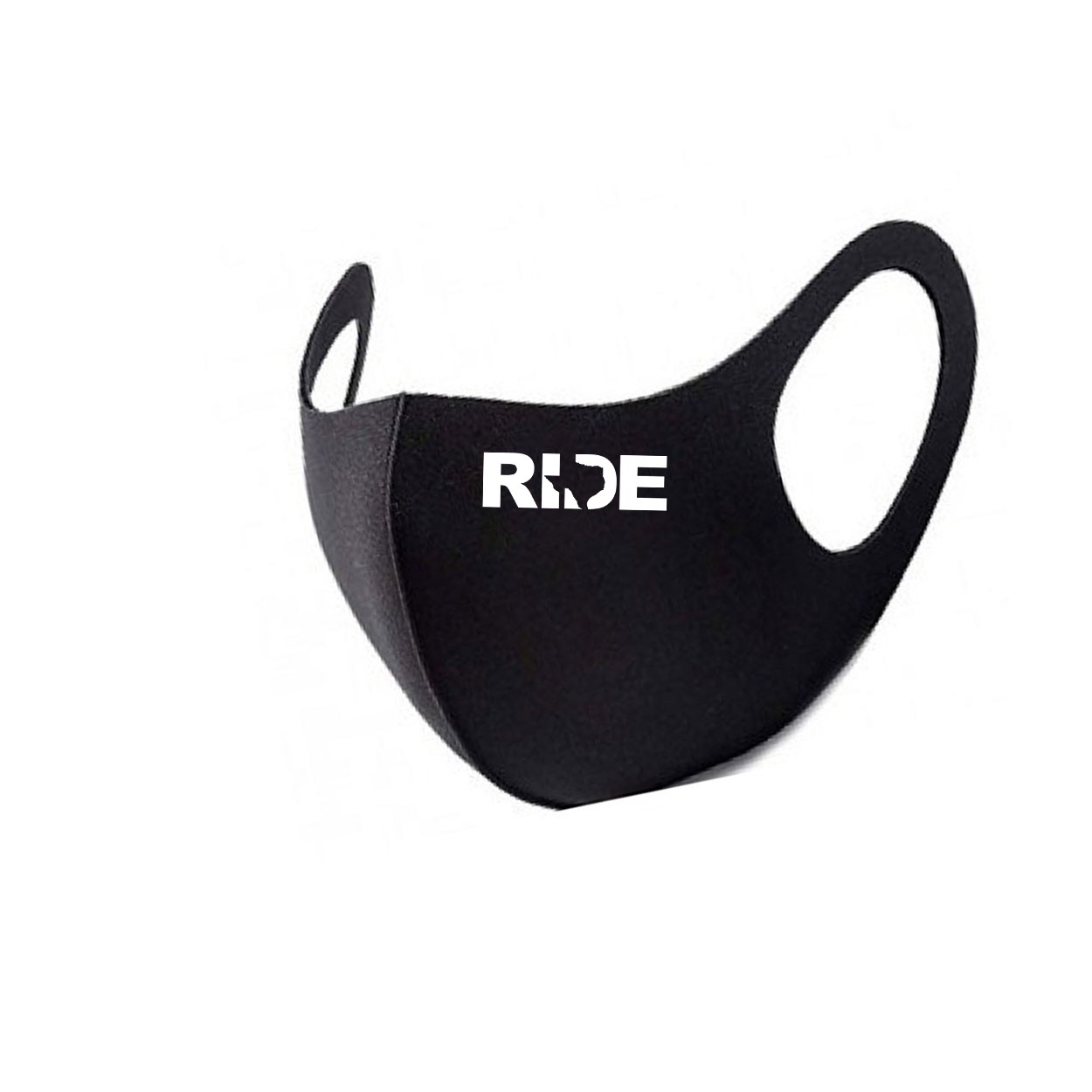 Ride Texas Night Out Fitted Washable Face Mask Black (White Logo)