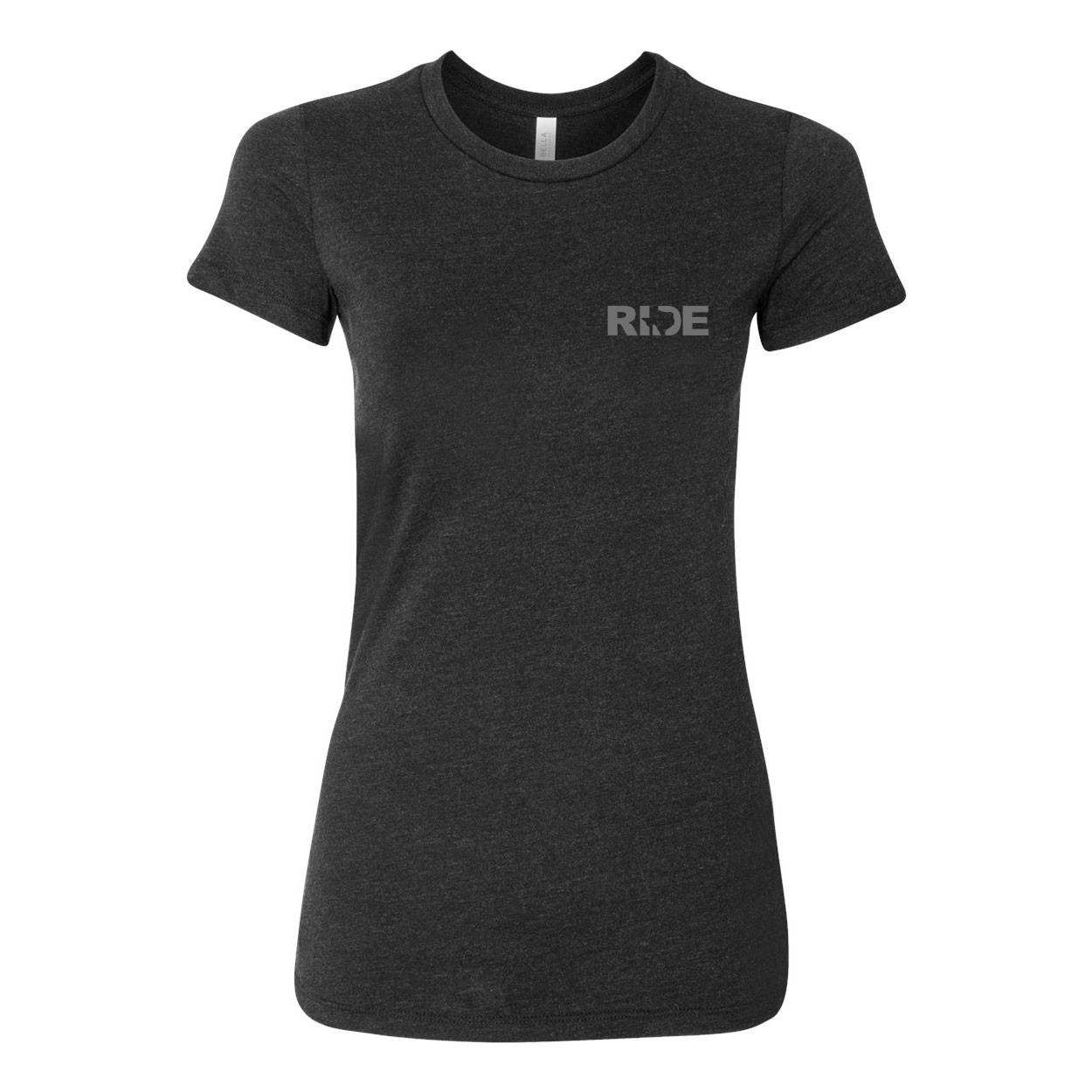 Ride Texas Night Out Womens Fitted T-Shirt Dark Heather Gray (Gray Logo)
