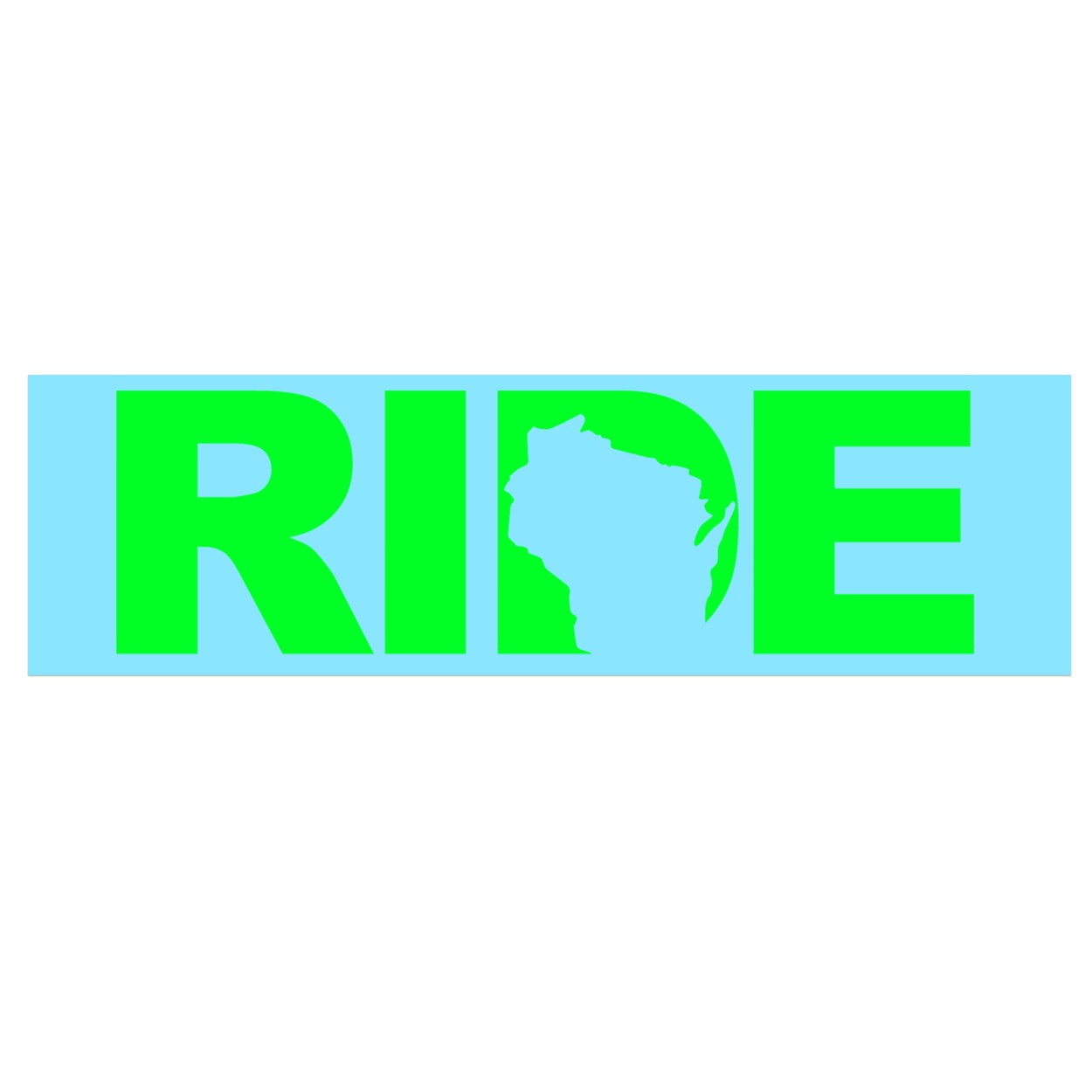 Ride Wisconsin Classic Decal (Green Logo)