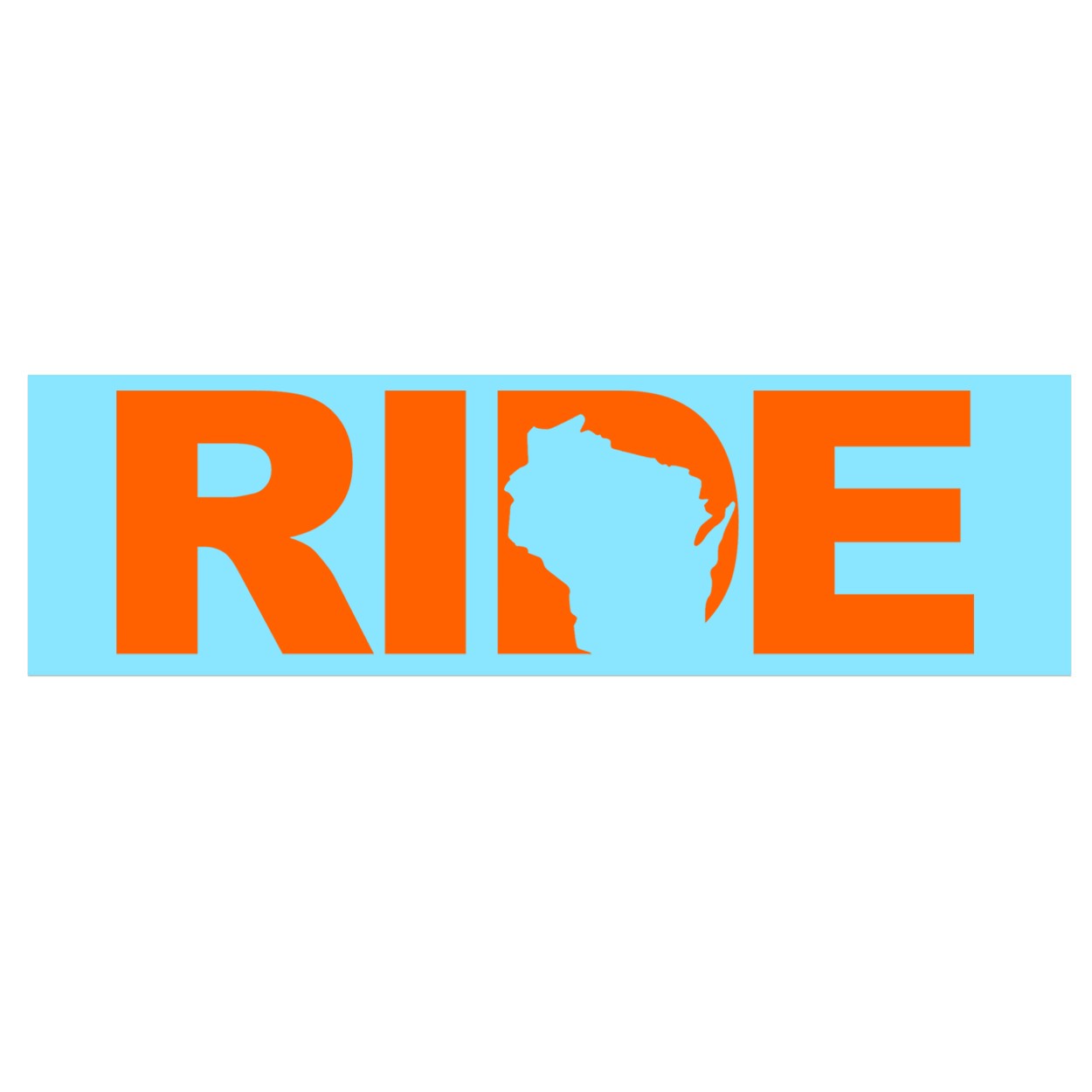 Ride Wisconsin Classic Decal (Orange Logo)
