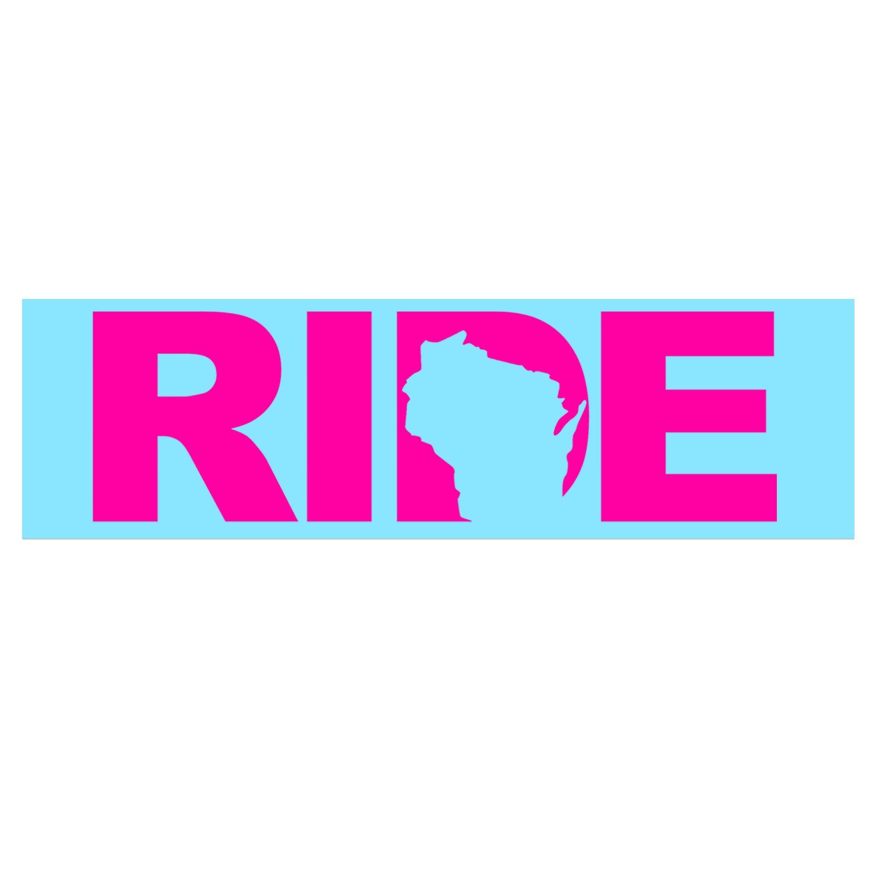 Ride Wisconsin Classic Decal (Pink Logo)
