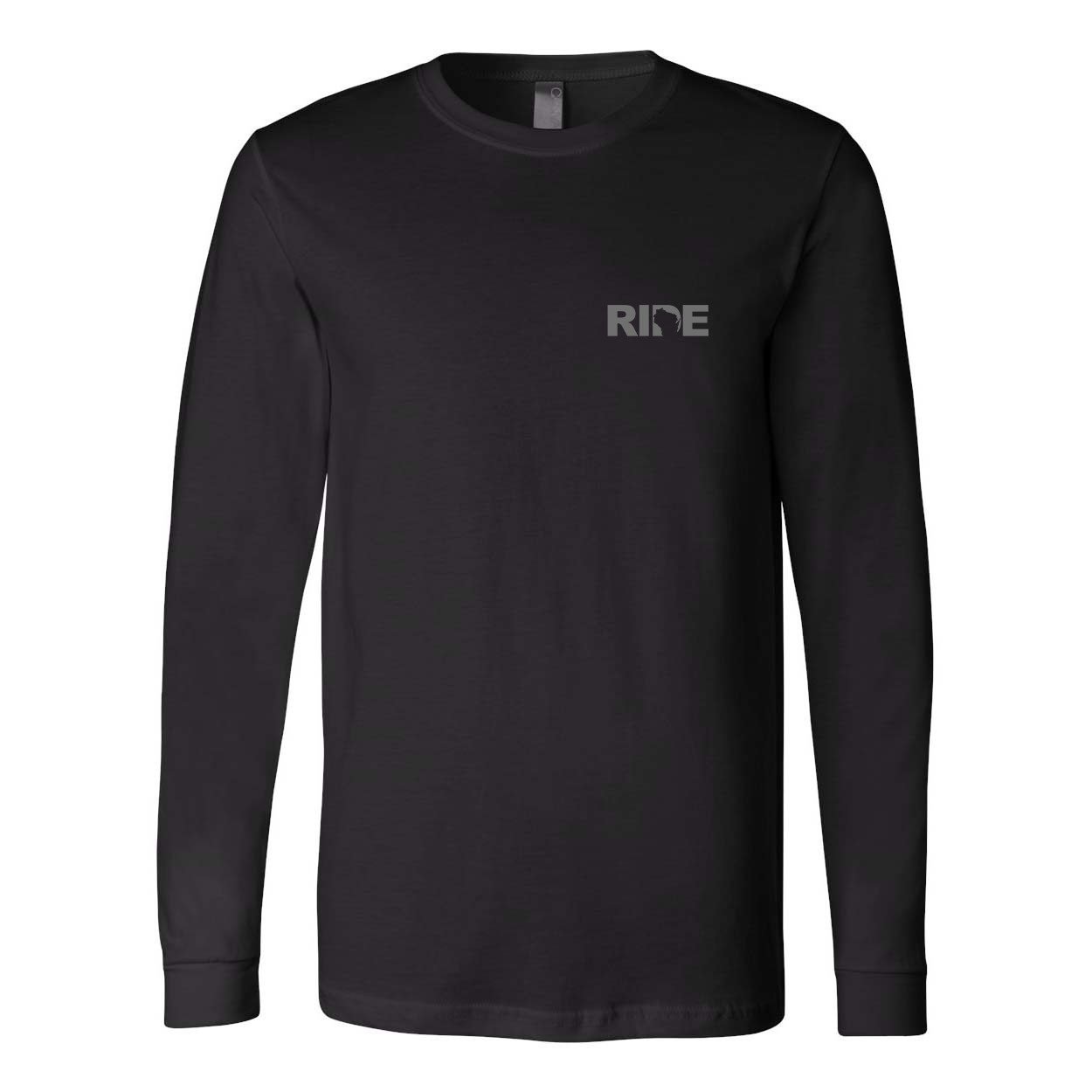 Ride Wisconsin Night Out Premium Long Sleeve T-Shirt Black (Gray Logo)