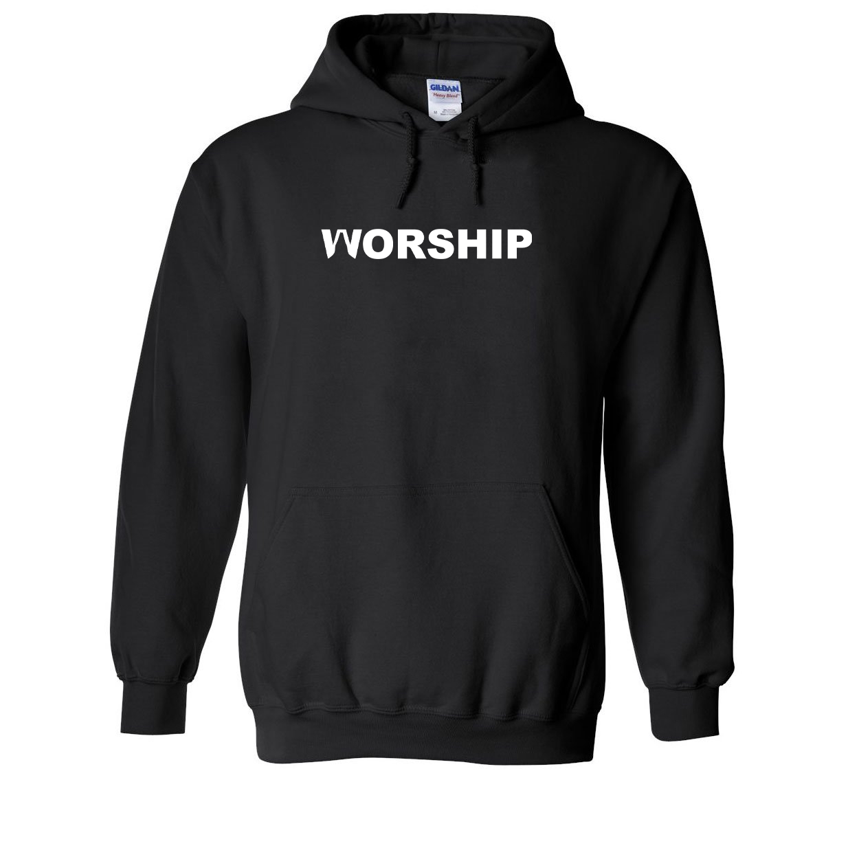 Worship Pray Logo Classic Sweatshirt Black (White Logo)