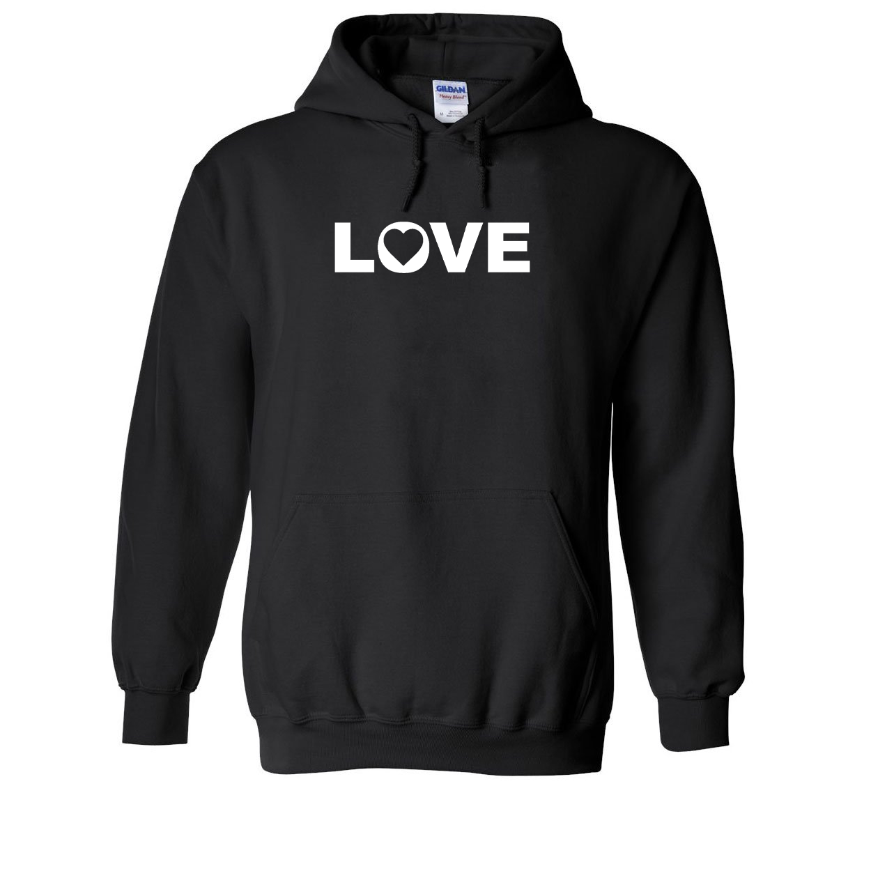 Love Heart Logo Classic Sweatshirt Black (White Logo)